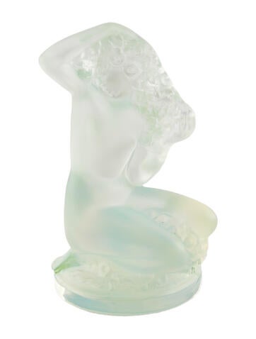 Pre-owned Lalique Floreal Crystal Figurine In White
