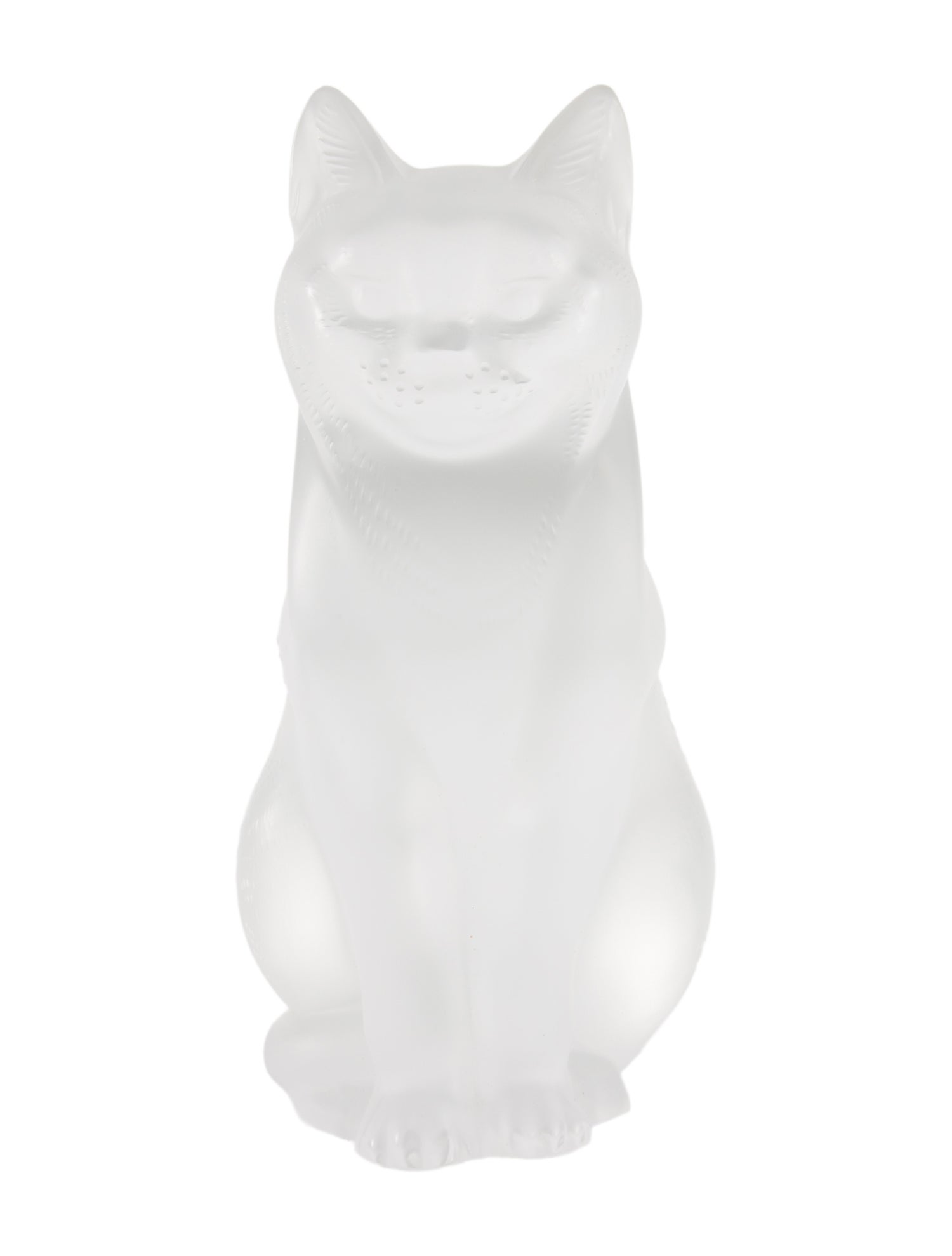 Lalique Sitting Cat Figurine