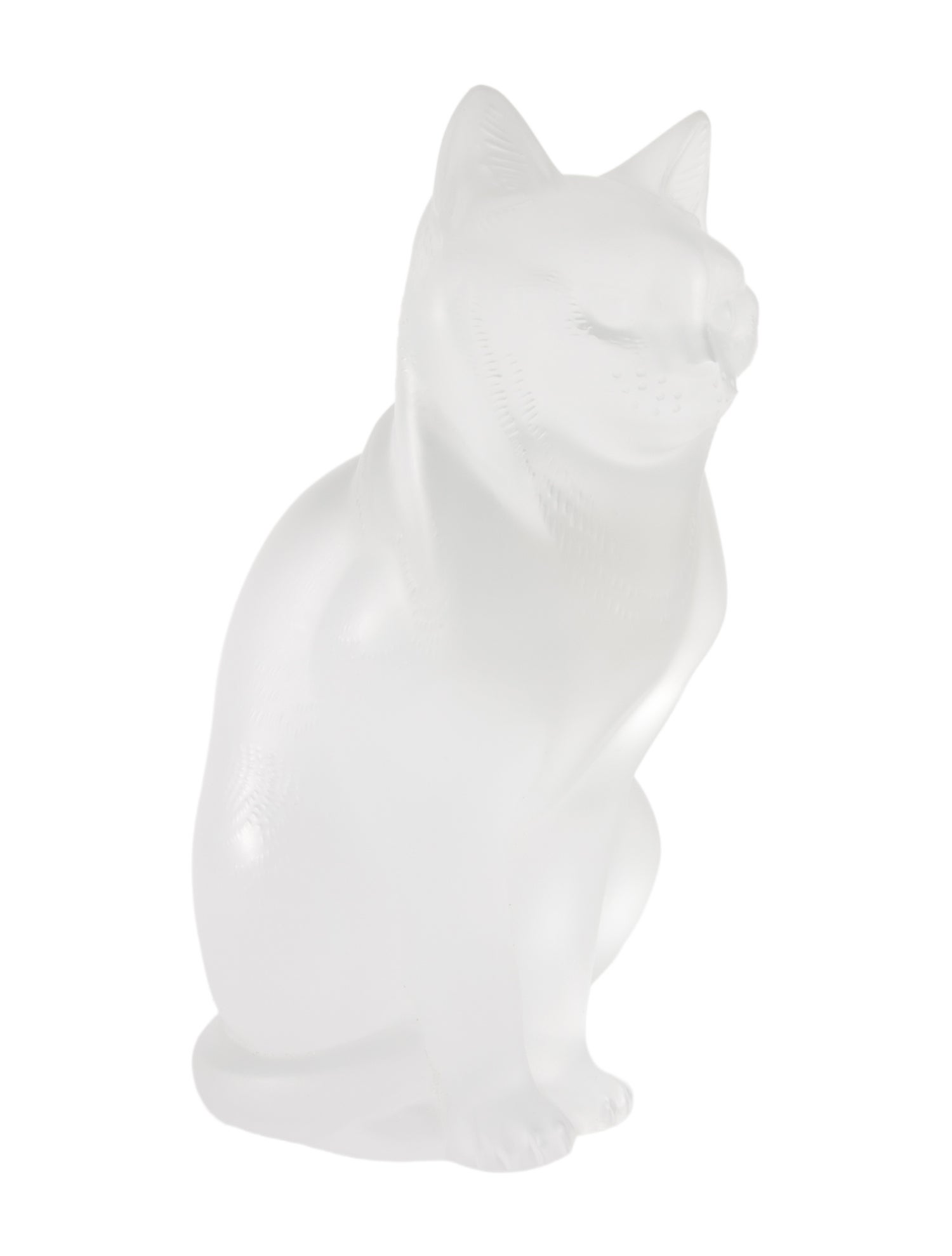 Lalique Sitting Cat Figurine