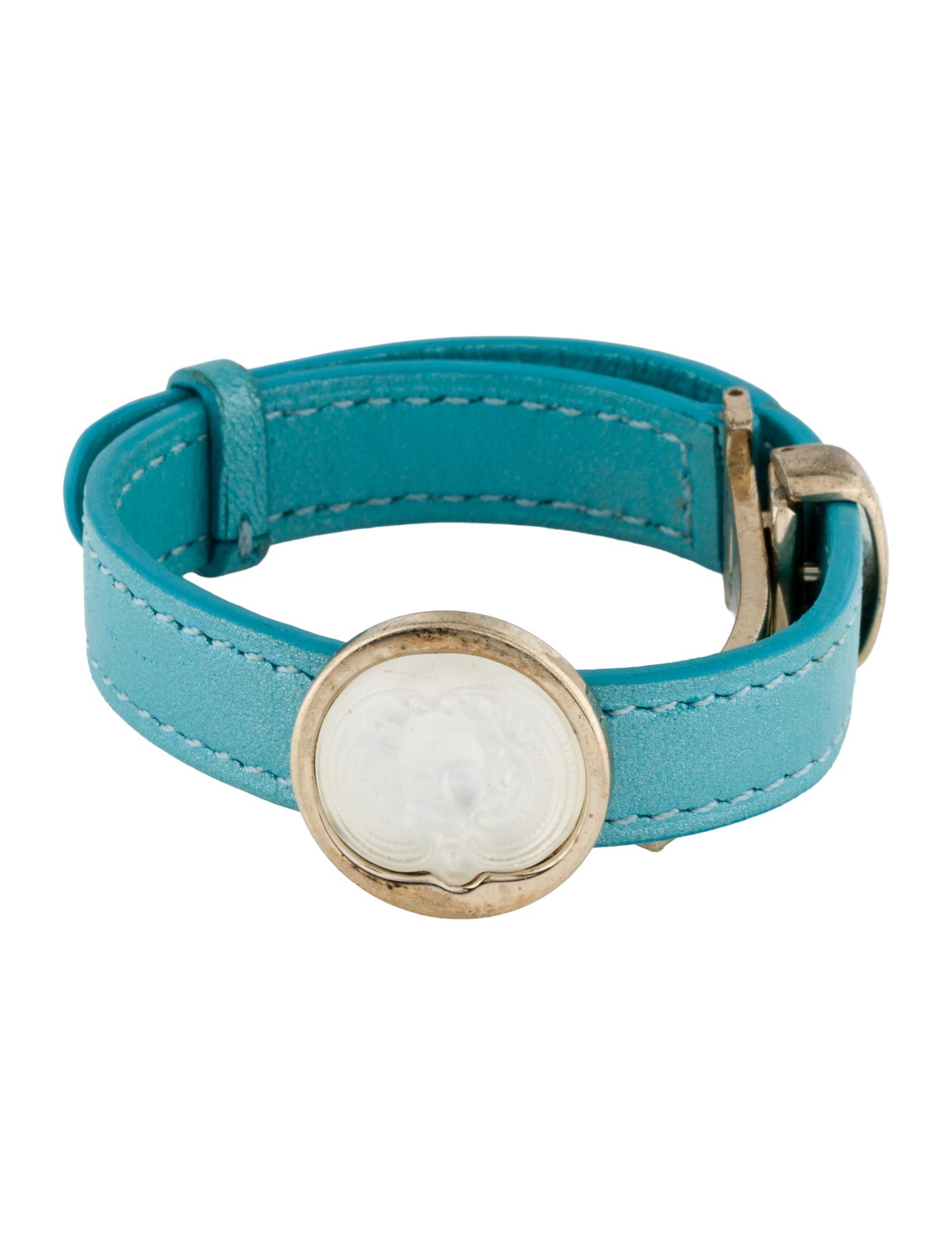 Lalique Leather And Crystal Wrap Bracelet