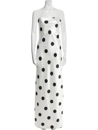 L'IDEE Polka Dot Print Long Dress