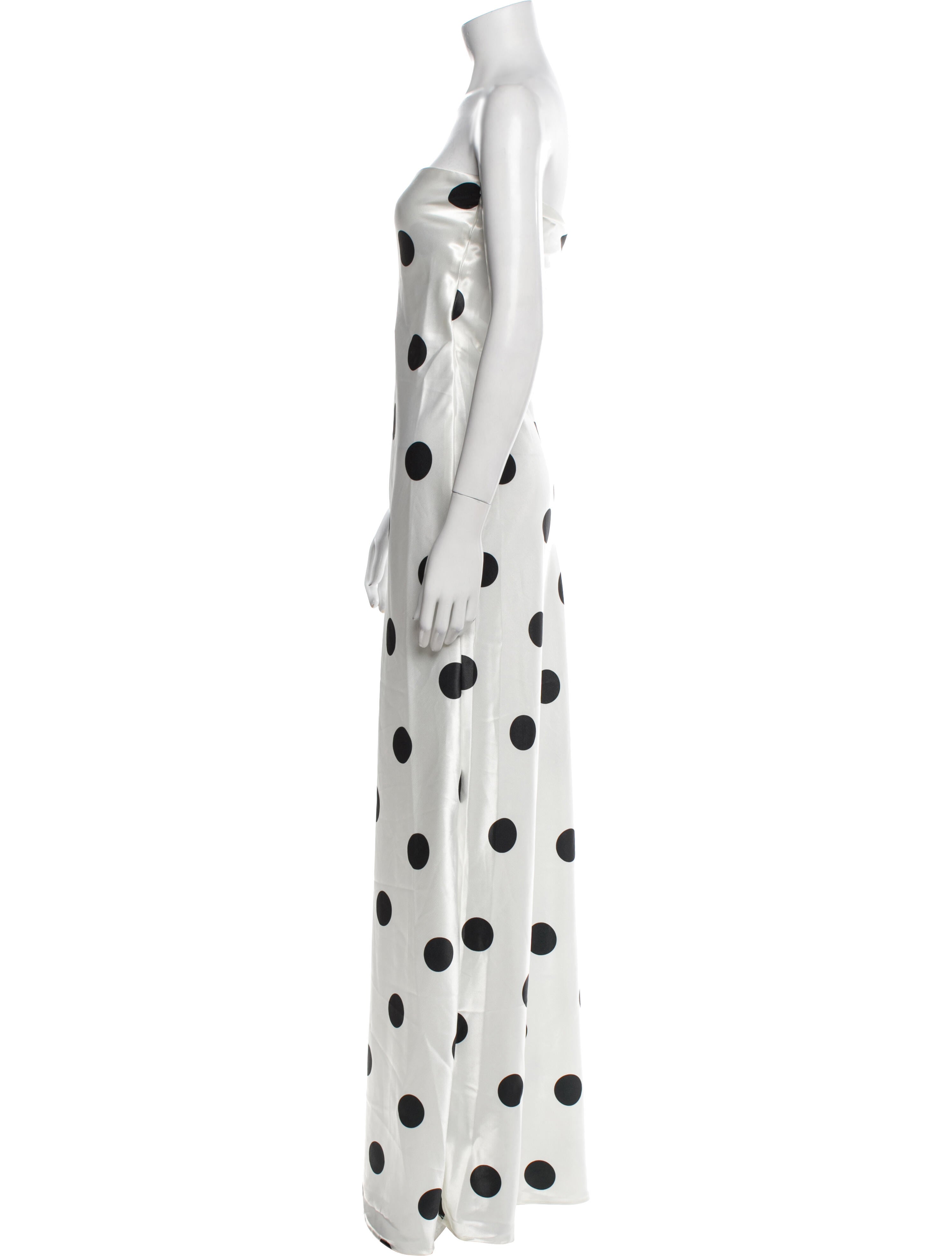 L'IDEE Polka Dot Print Long Dress