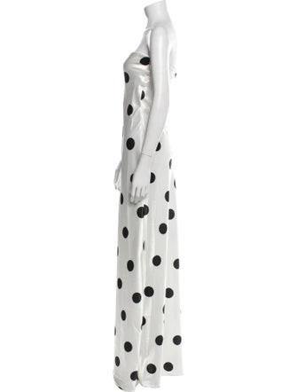 L'IDEE Polka Dot Print Long Dress