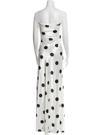 L'IDEE Polka Dot Print Long Dress