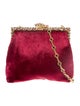 Larisa Barrera Velvet Top Handle Bag