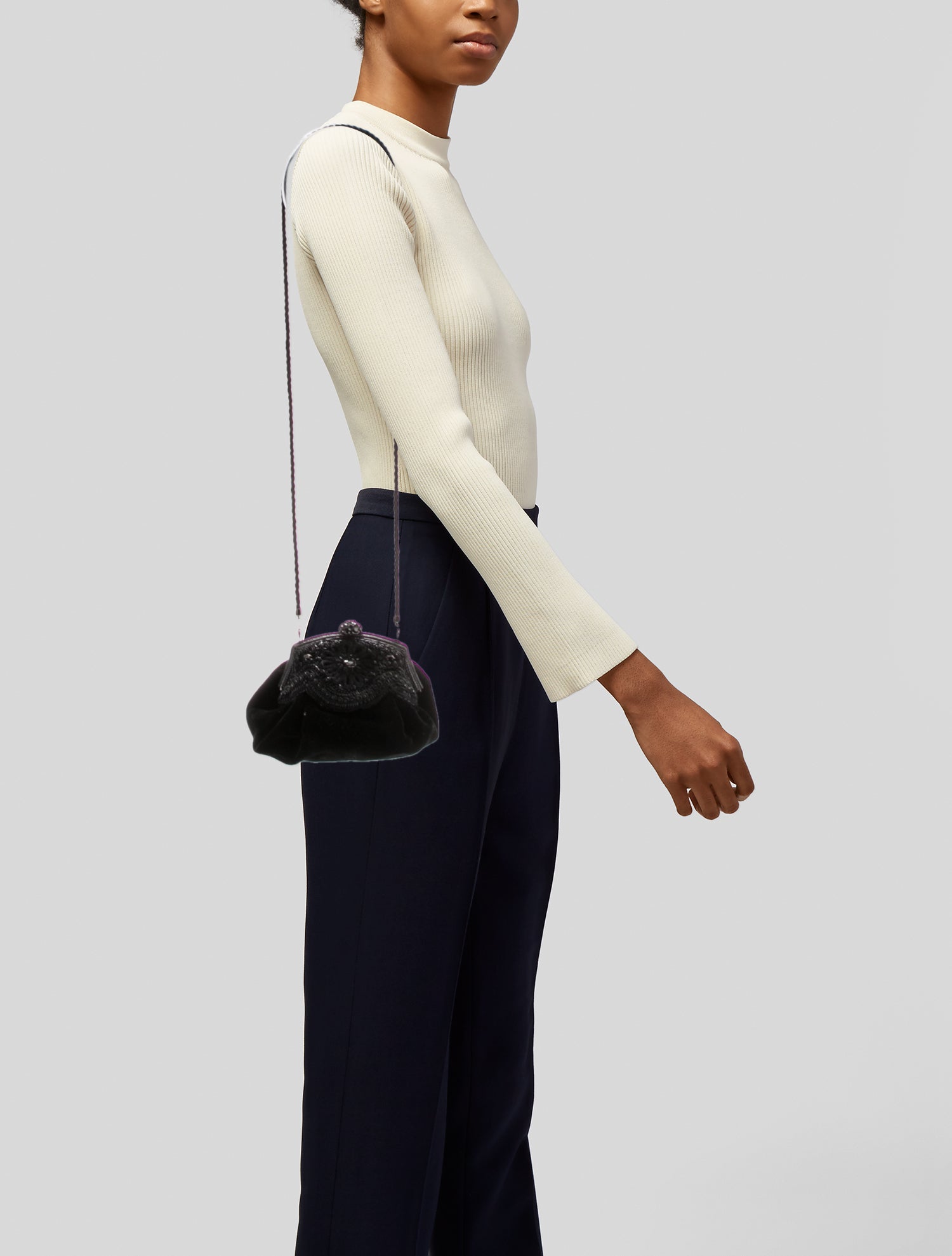 Larisa Barrera Velvet Evening Bag