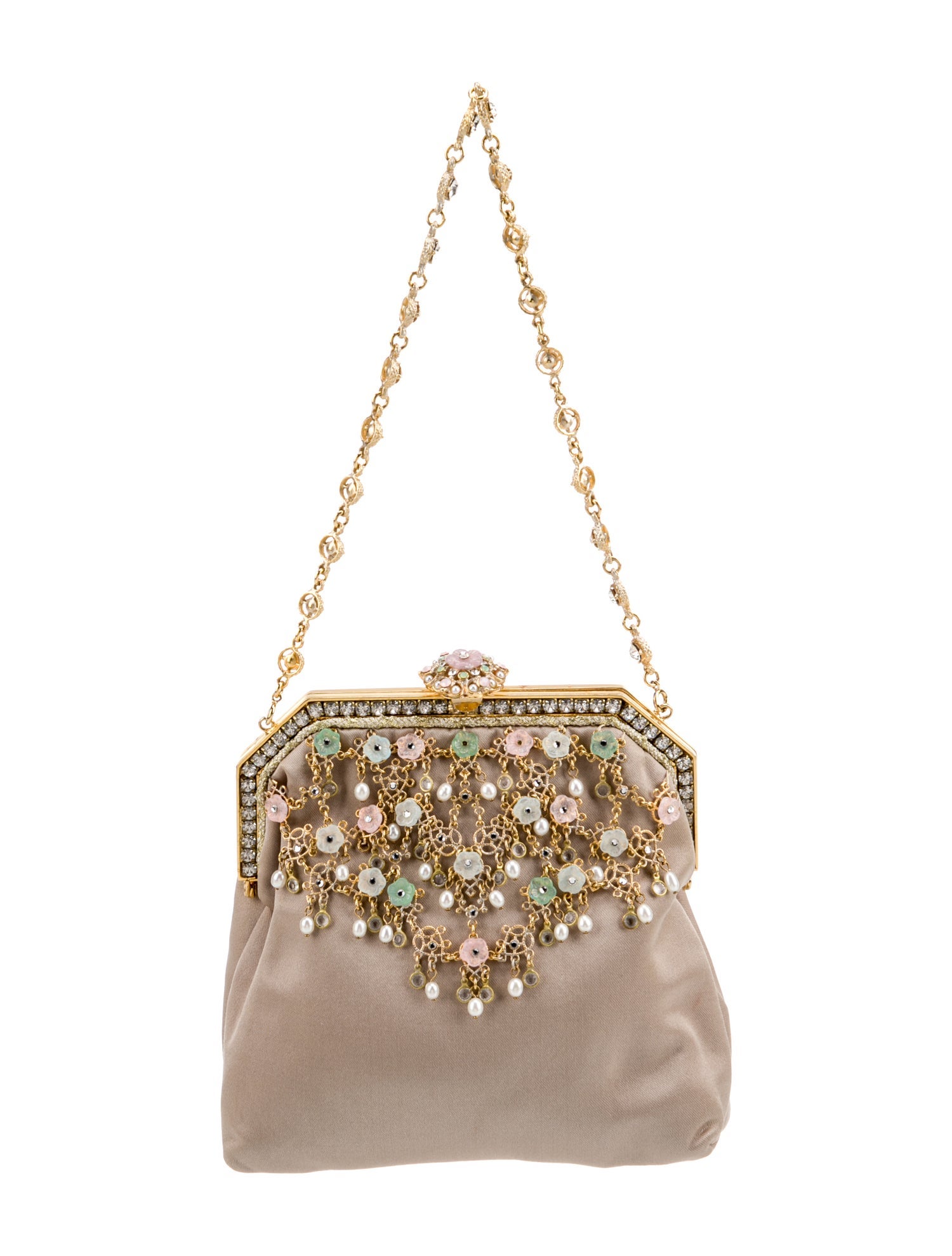 Larisa Barrera Satin Top Handle Bag