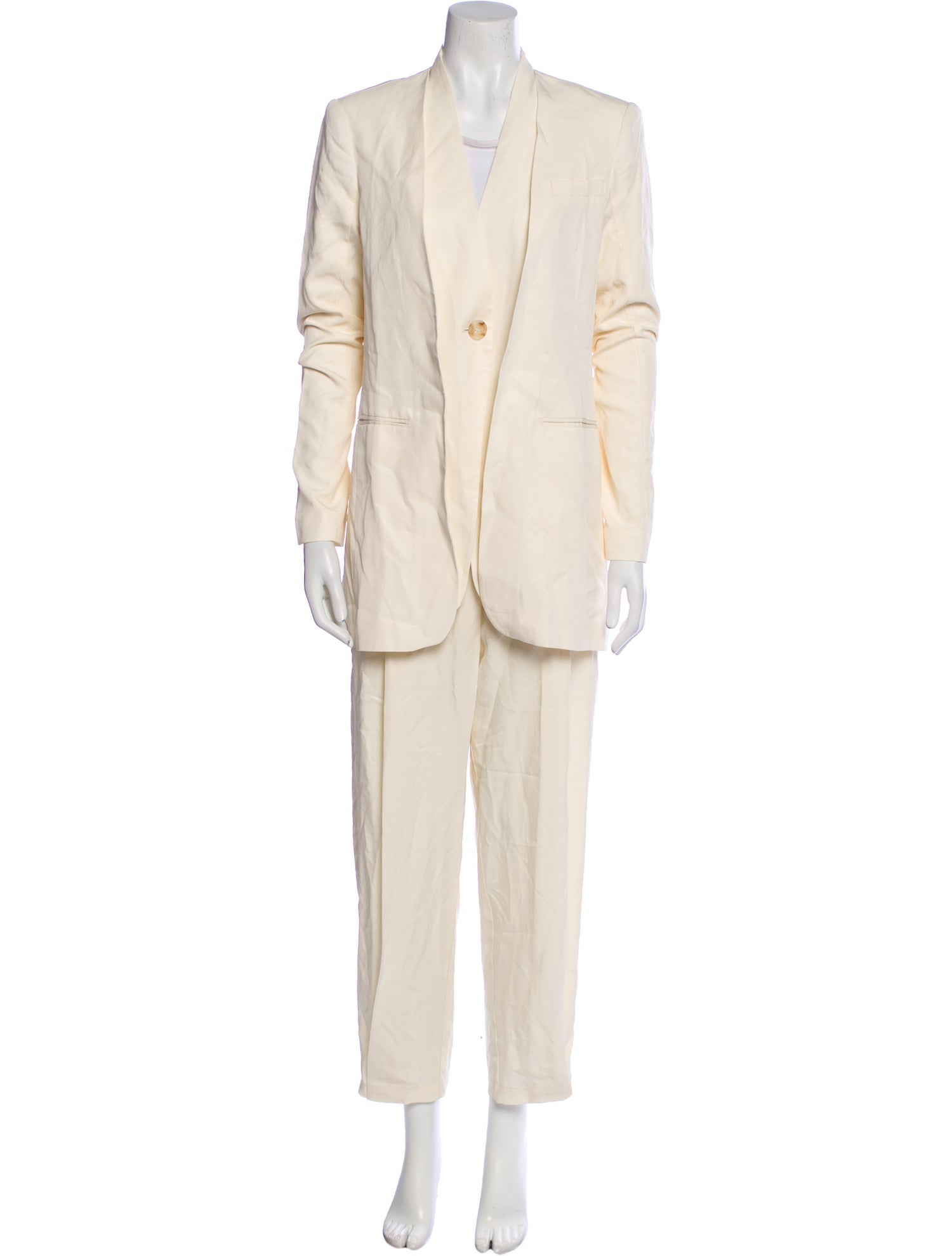 Lattelier Linen Cutout Accent Pantsuit w/ Tags