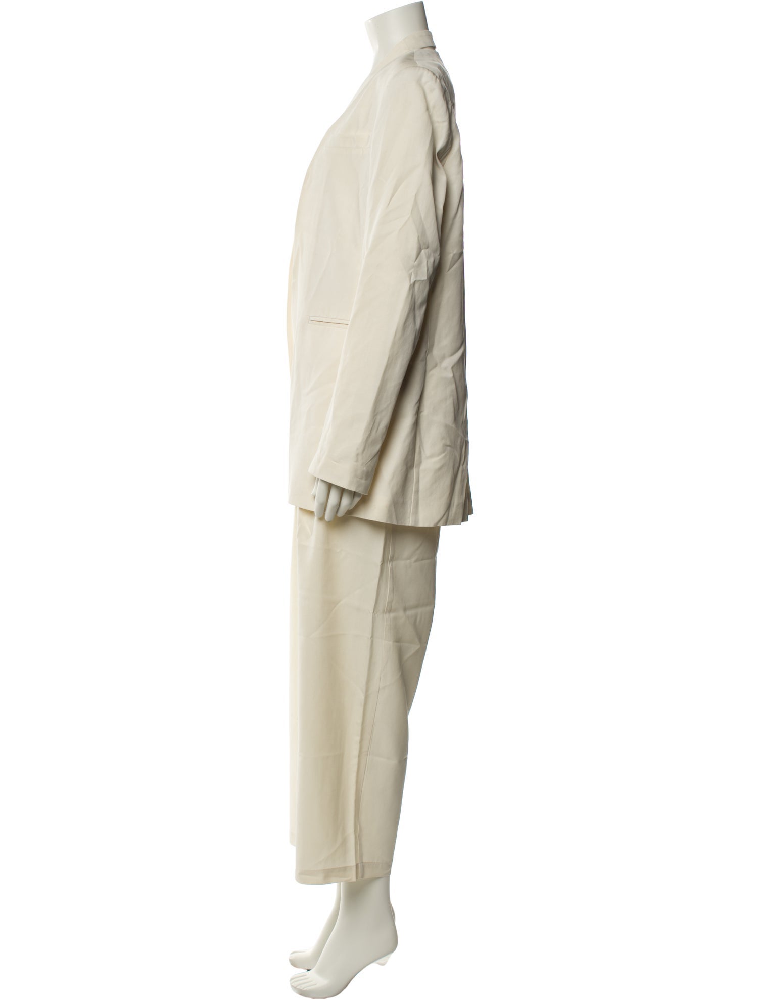 Lattelier Linen Pleated Accents Pantsuit