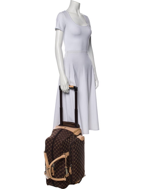 Lauren Ralph Lauren Leather Trimmed Monogram Carry On Luggage