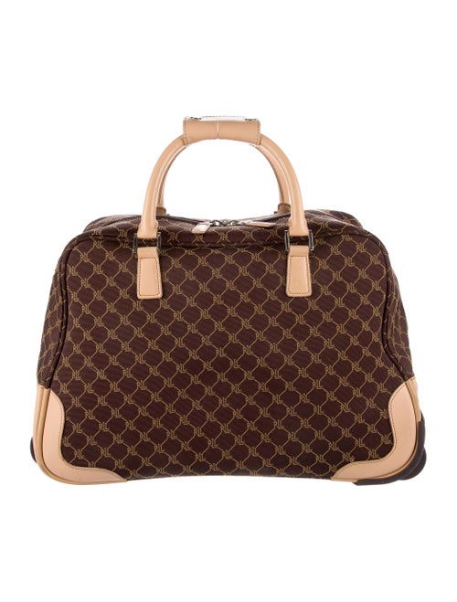 Lauren Ralph Lauren Leather Trimmed Monogram Carry On Luggage