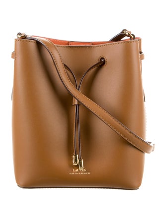 Lauren Ralph Lauren Smooth Leather Bucket Bag