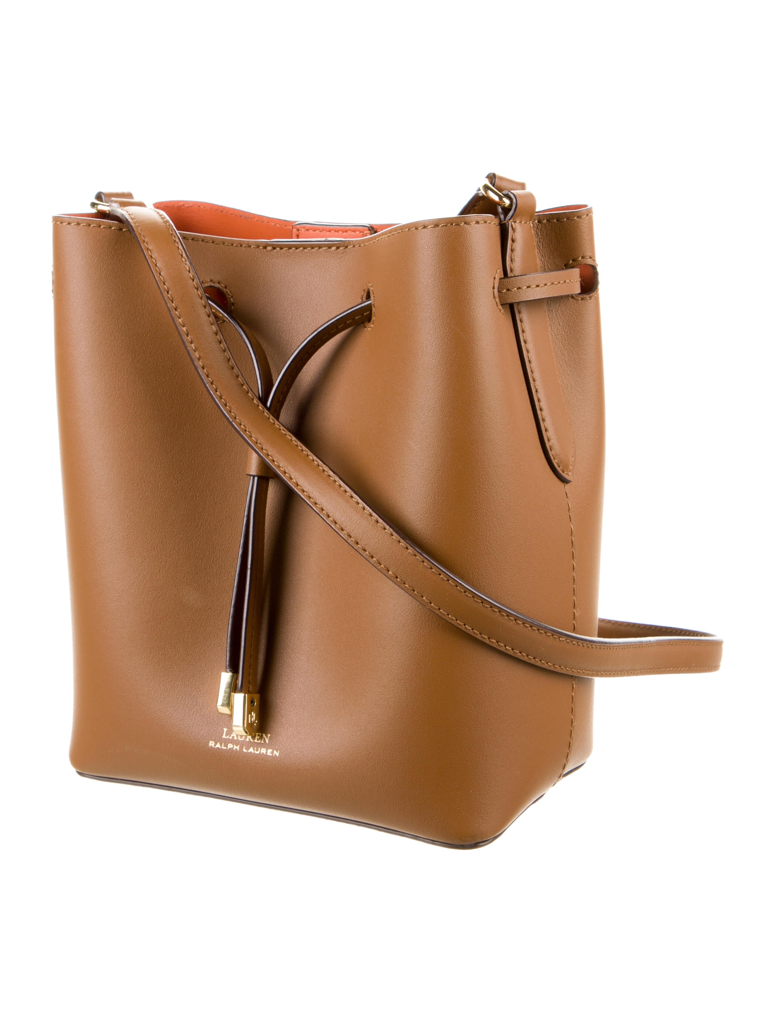 Lauren Ralph Lauren Smooth Leather Bucket Bag