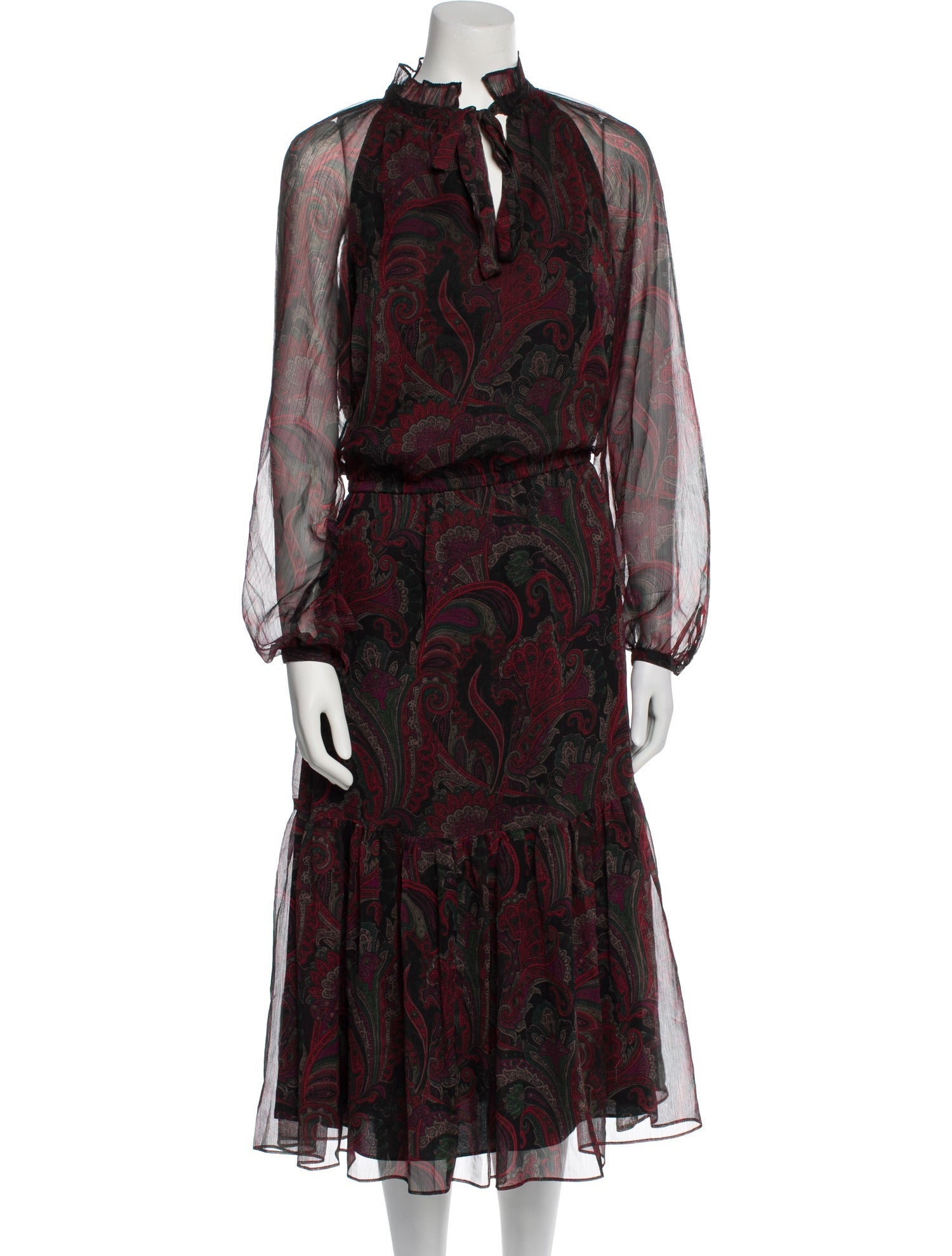 Lauren Ralph Lauren Paisley Print Long Dress - Black Dresses, Clothing ...