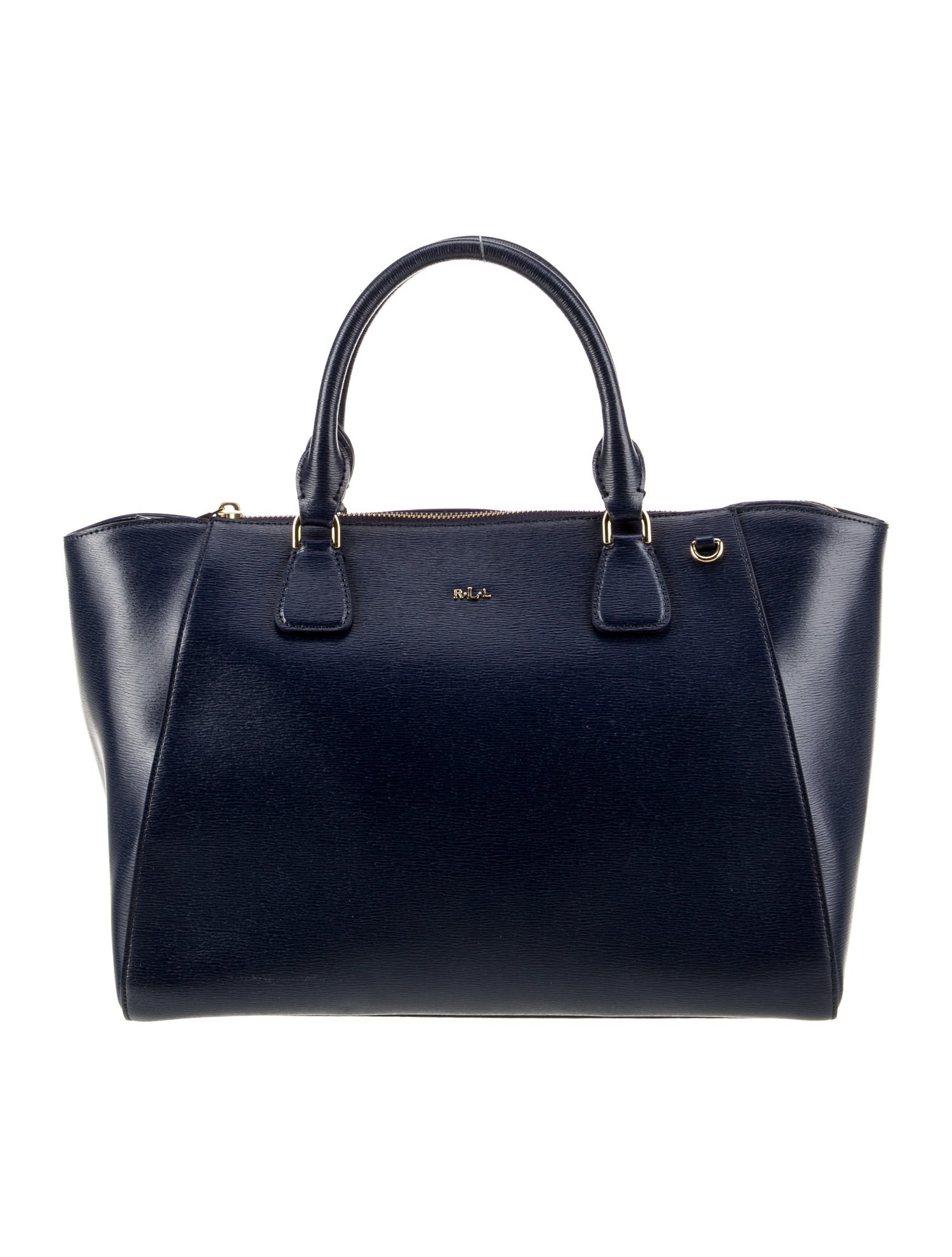 Lauren Ralph Lauren Leather Top Handle Bag - Blue Handle