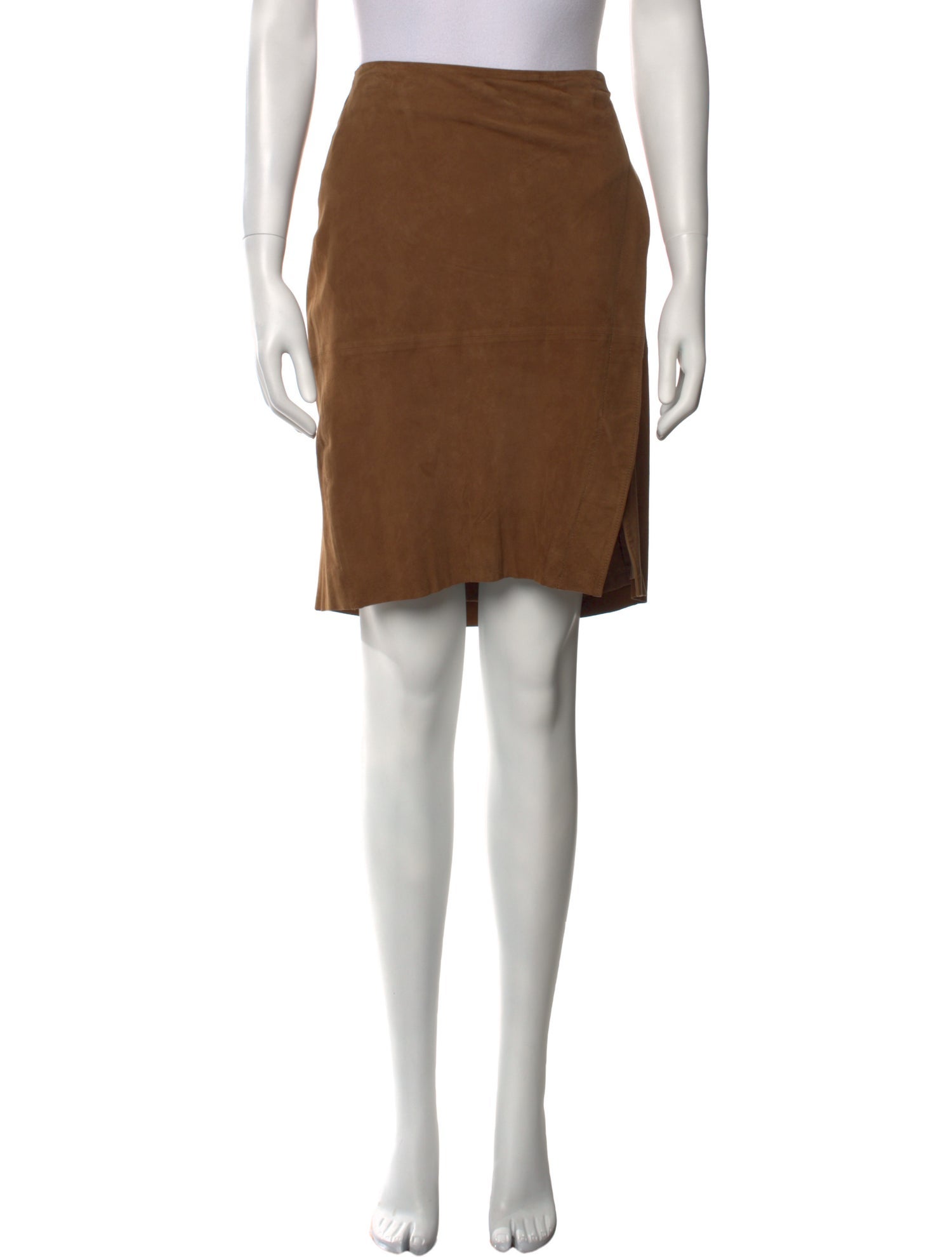 Lauren Ralph Lauren Goat Leather Knee-Length Skirt w/ Tags