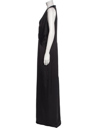 Lauren Ralph Lauren V-Neck Long Dress