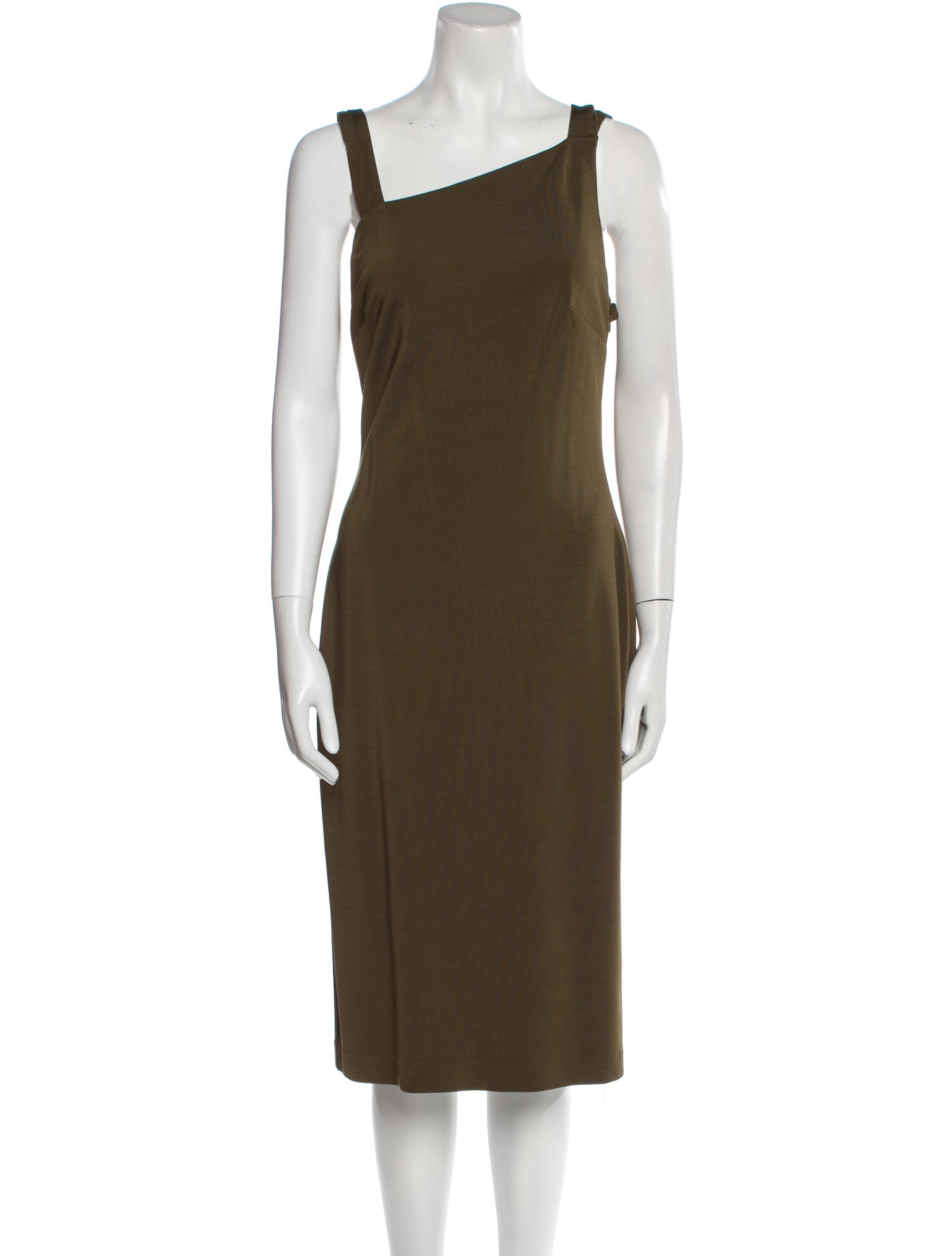 Lauren Ralph Lauren One-Shoulder Midi Length Dress