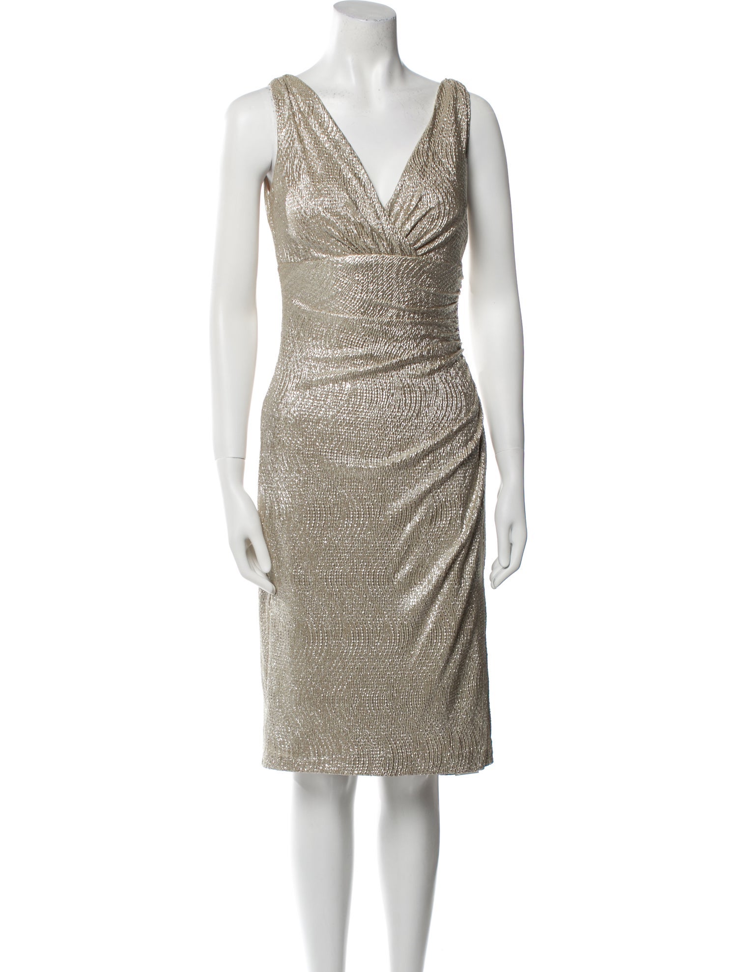 Lauren Ralph Lauren V-Neck Knee-Length Dress