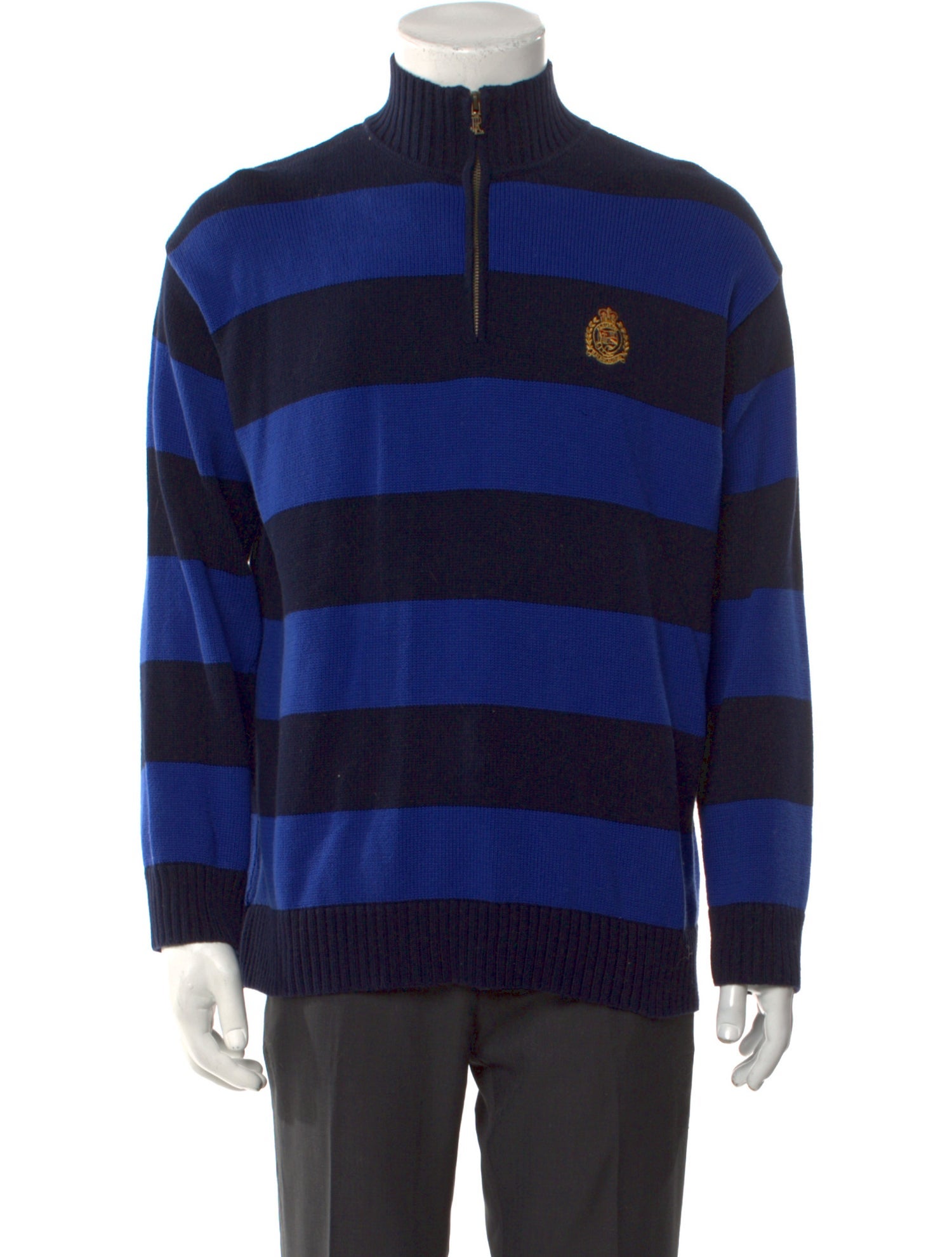 Lauren Ralph Lauren Striped Turtleneck Polo Sweater