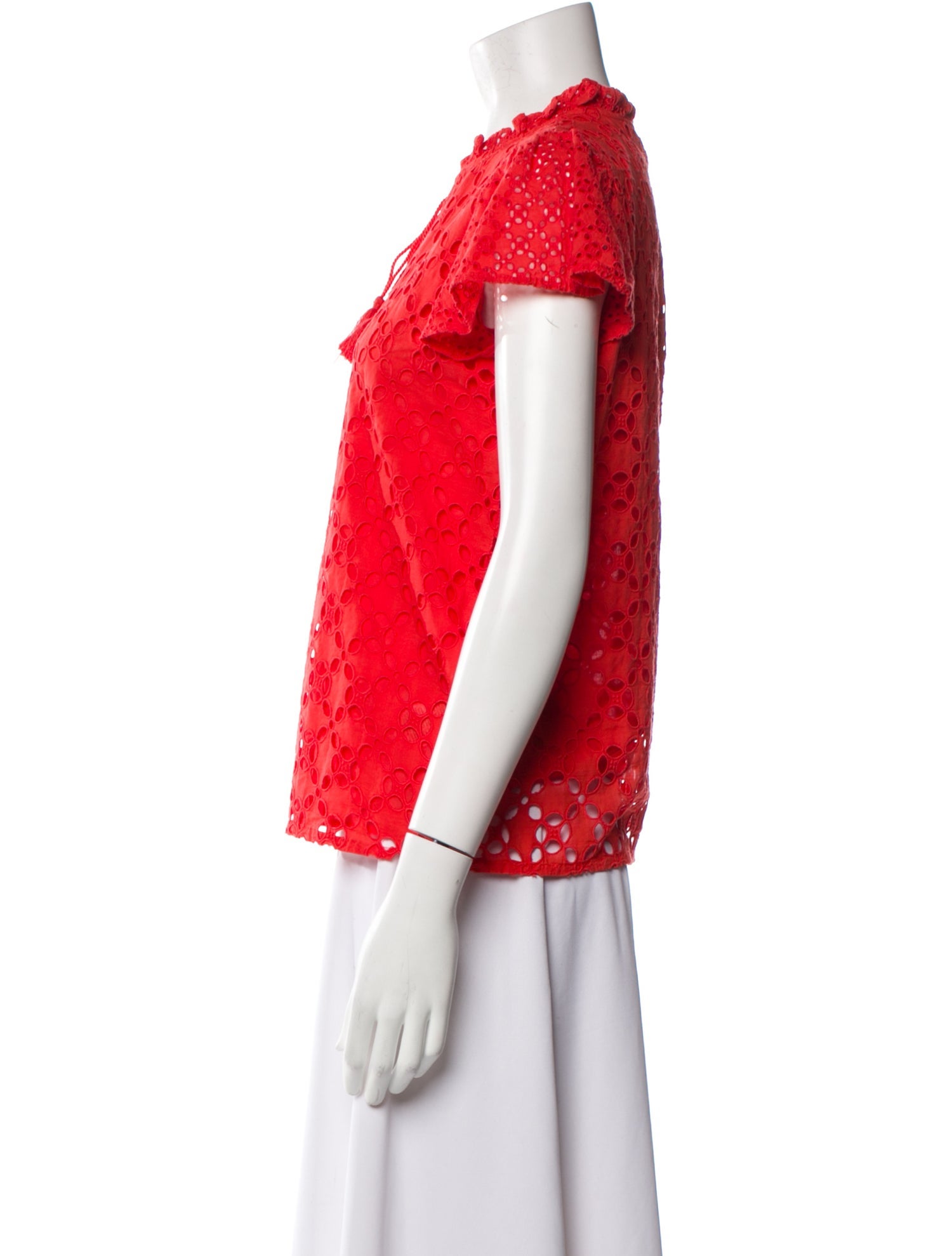 Lauren Ralph Lauren Lace Pattern Tie Neck Blouse w/ Tags