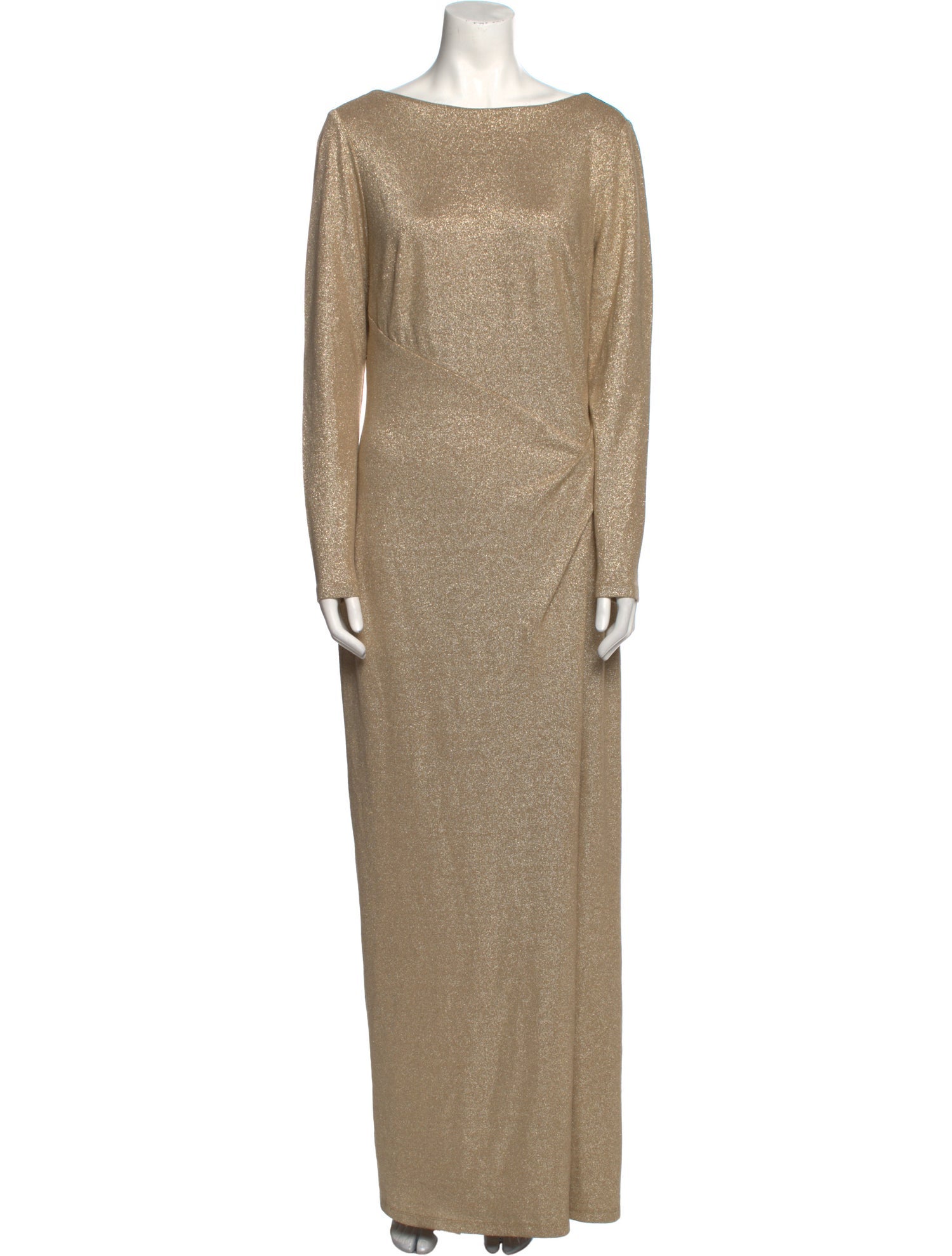 Lauren Ralph Lauren Bateau Neckline Long Dress