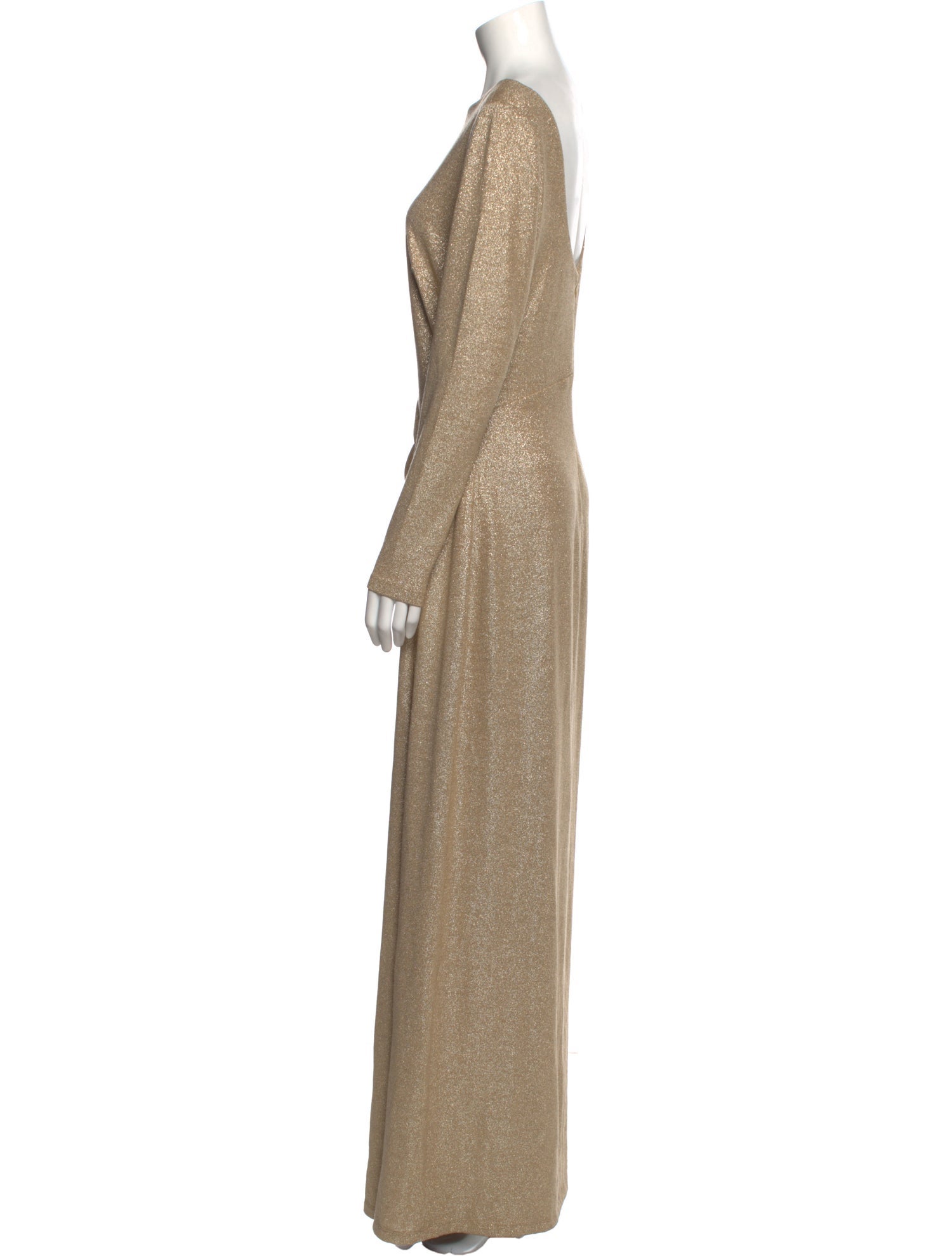 Lauren Ralph Lauren Bateau Neckline Long Dress