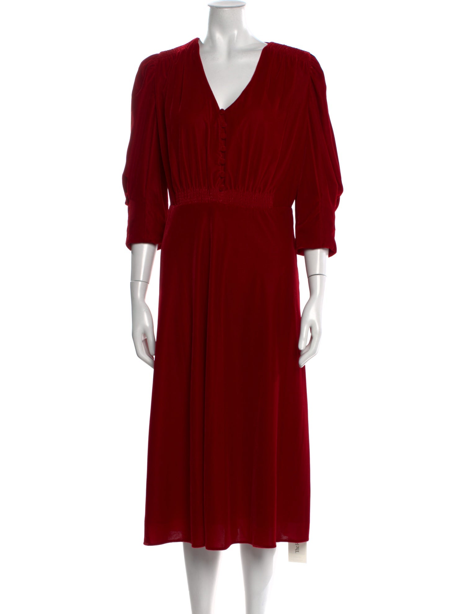 Lauren Ralph Lauren V-Neck Midi Length Dress