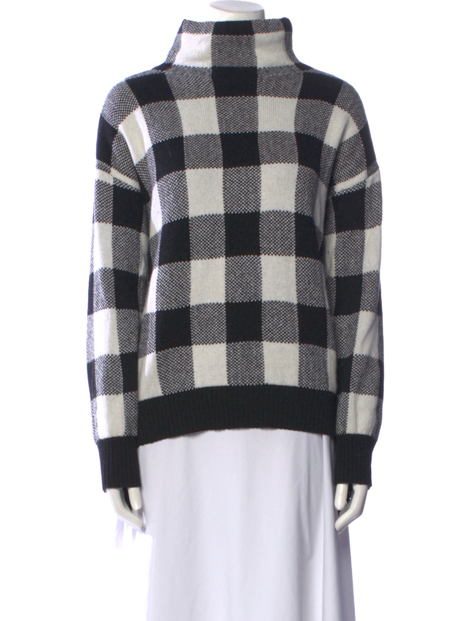 Lauren Ralph Lauren Plaid Print Mock Neck Sweater