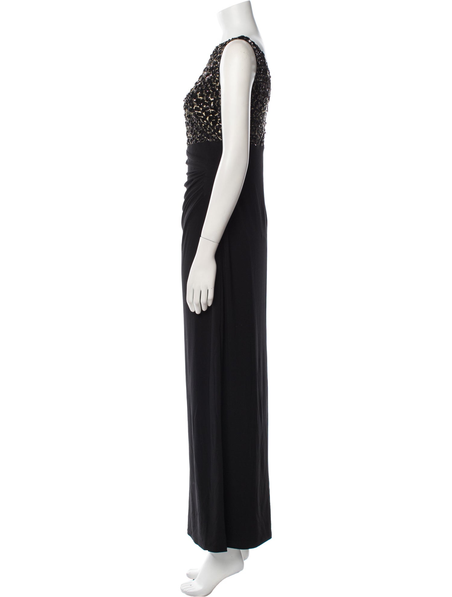 Lauren Ralph Lauren Bateau Neckline Long Dress