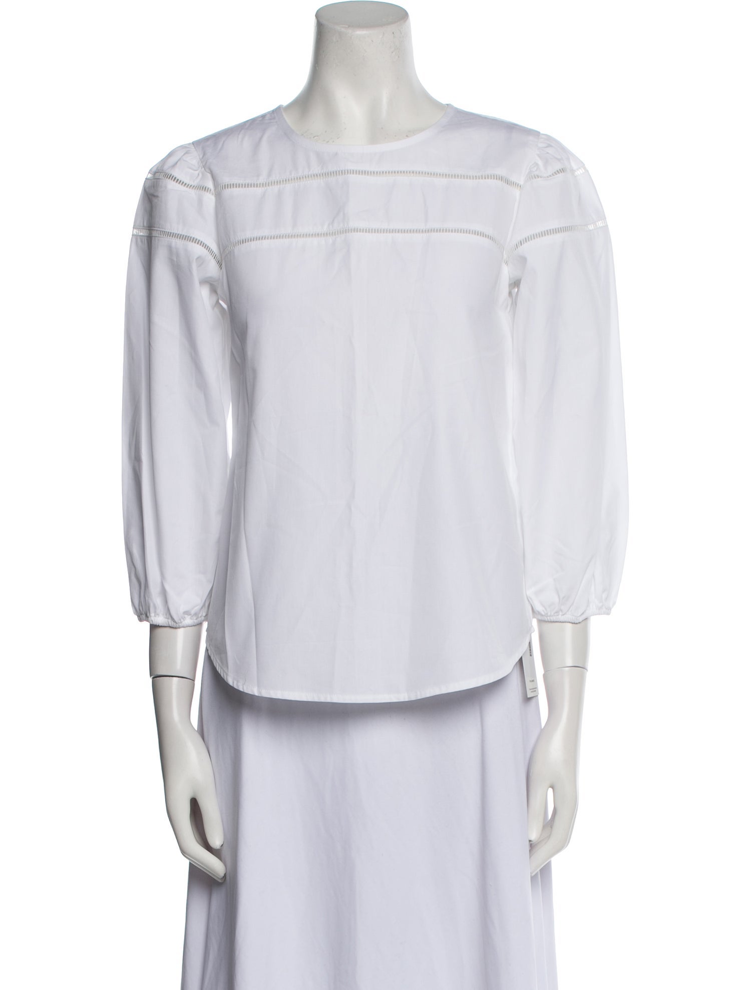 Lauren Ralph Lauren Bateau Neckline Three-Quarter Sleeve Blouse