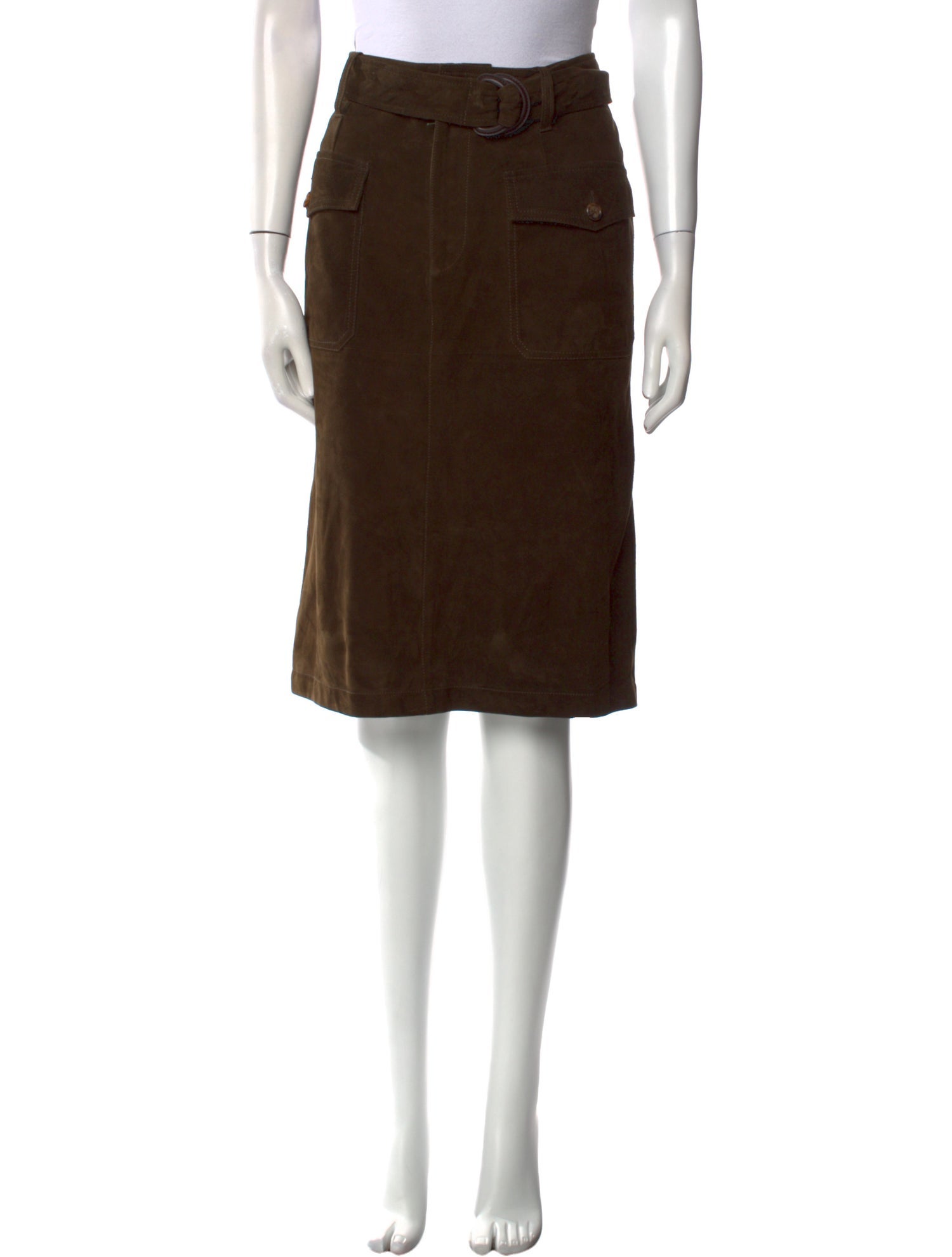 Lauren Ralph Lauren Suede Knee-Length Skirt w/ Tags