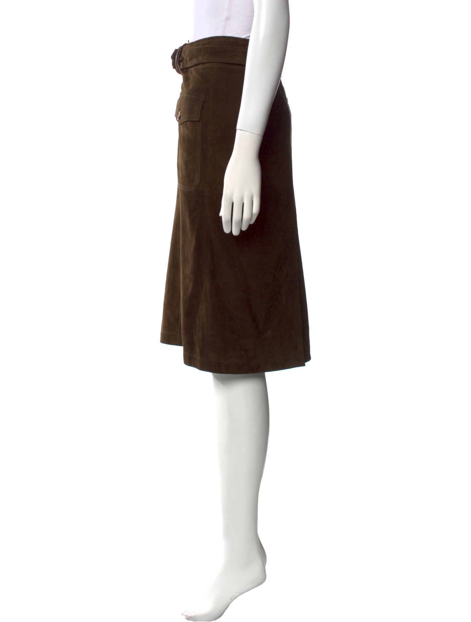 Lauren Ralph Lauren Suede Knee-Length Skirt w/ Tags