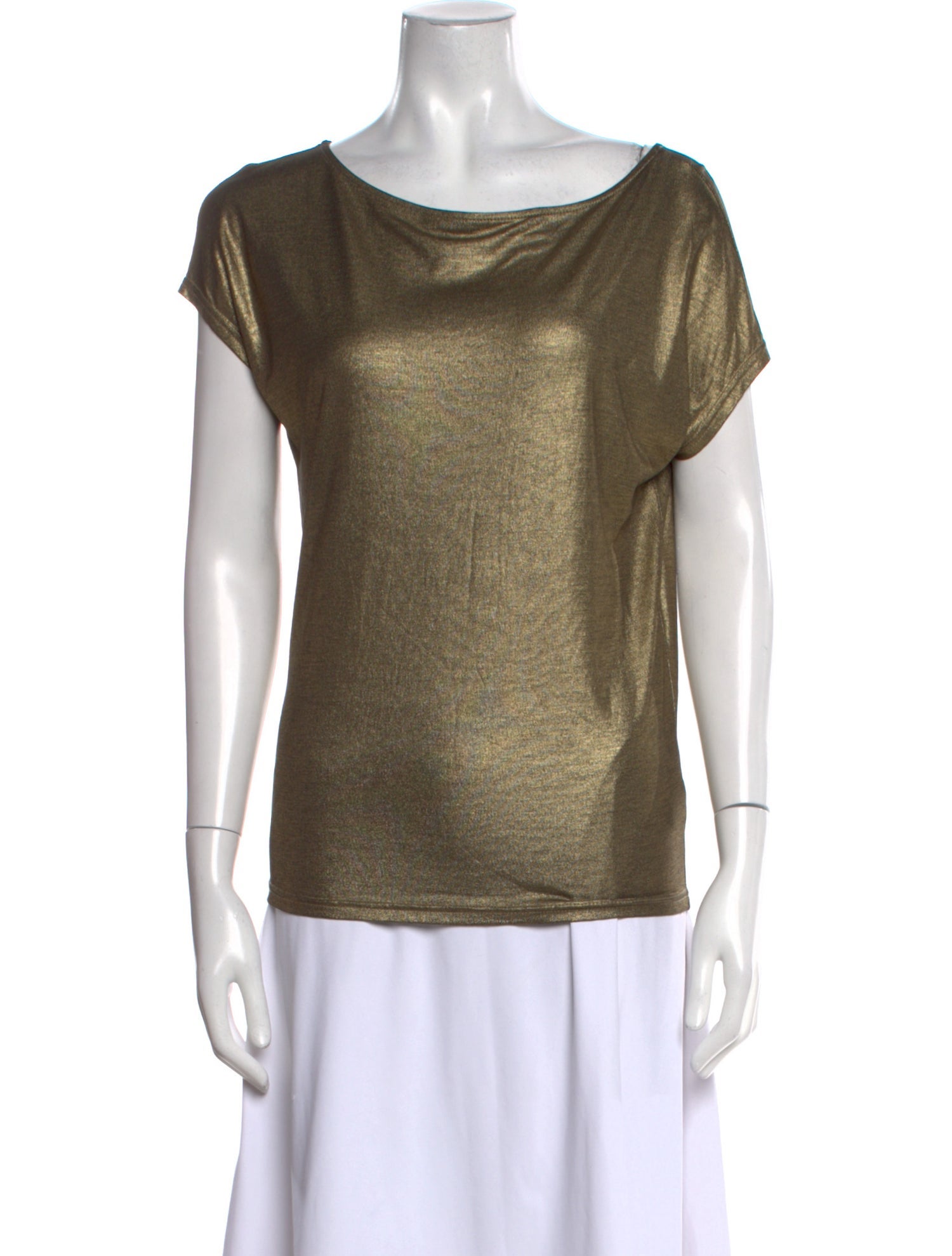 Lauren Ralph Lauren Bateau Neckline Short Sleeve T-Shirt