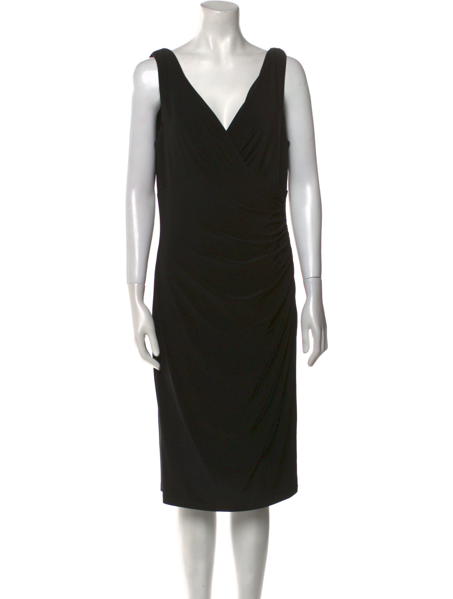 Lauren Ralph Lauren V-Neck Midi Length Dress