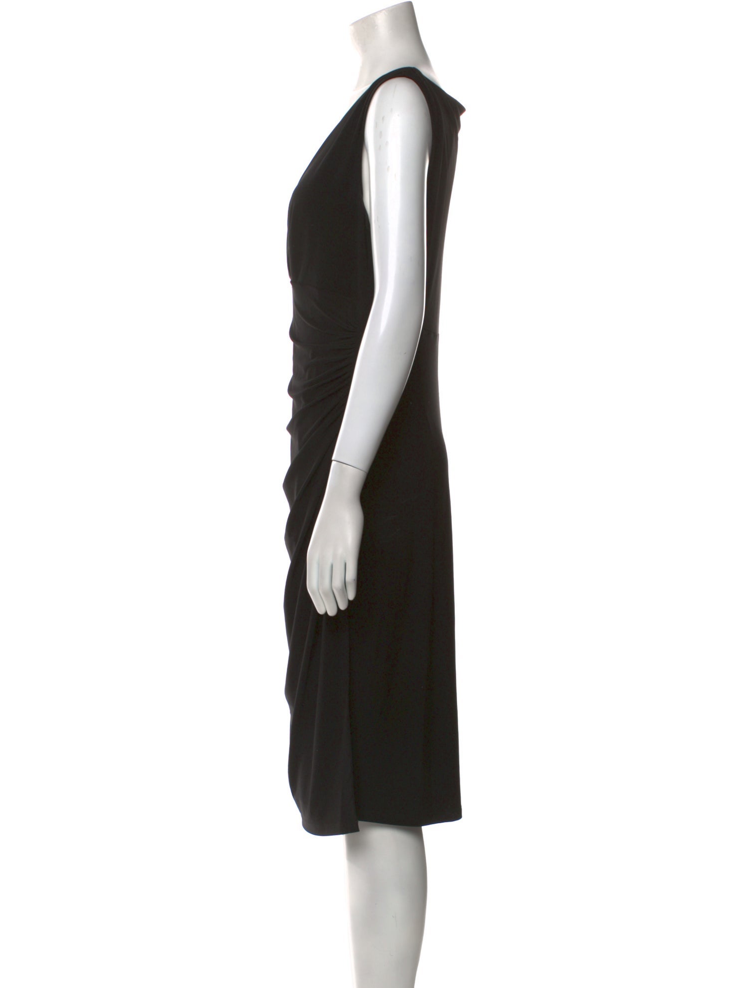 Lauren Ralph Lauren V-Neck Midi Length Dress