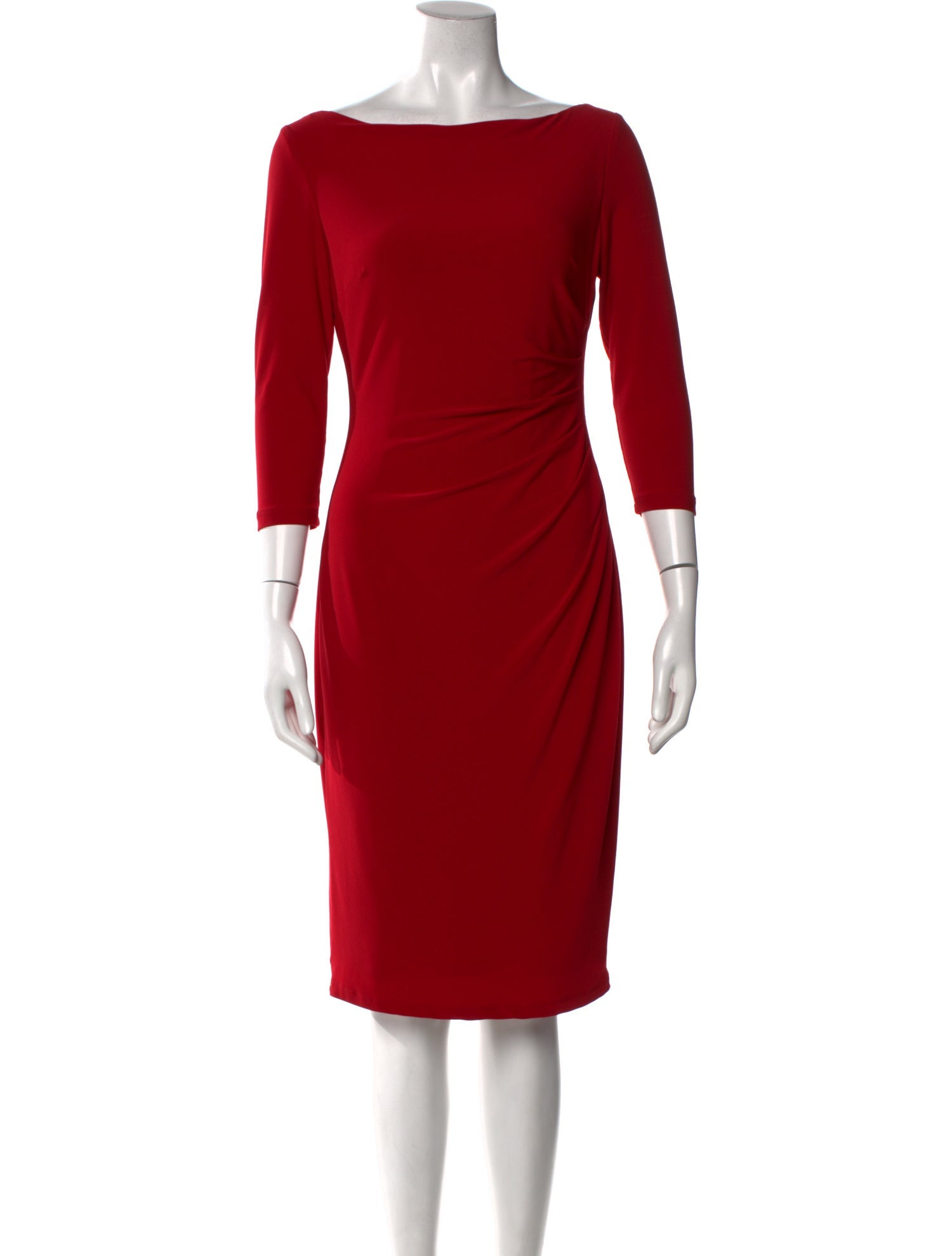 Lauren Ralph Lauren Bateau Neckline Knee-Length Dress