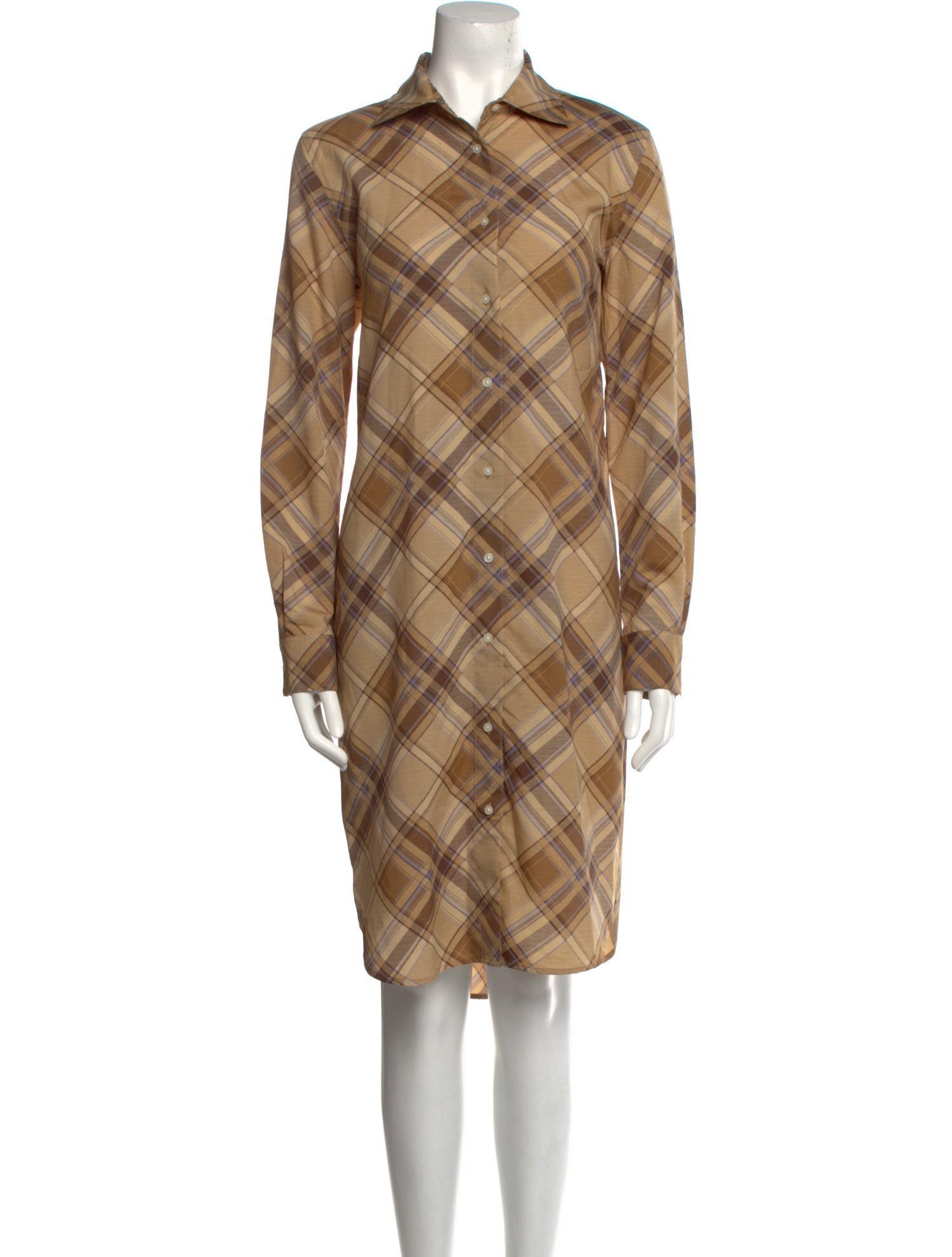 Lauren Ralph Lauren Plaid Print Midi Length Dress w/ Tags