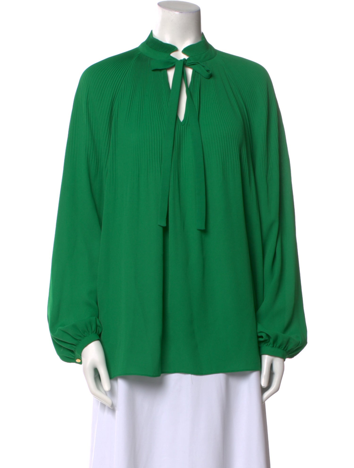 Lauren Ralph Lauren Tie Neck Long Sleeve Blouse