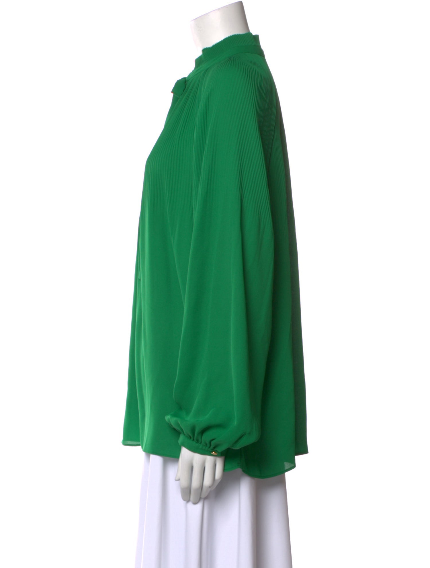 Lauren Ralph Lauren Tie Neck Long Sleeve Blouse