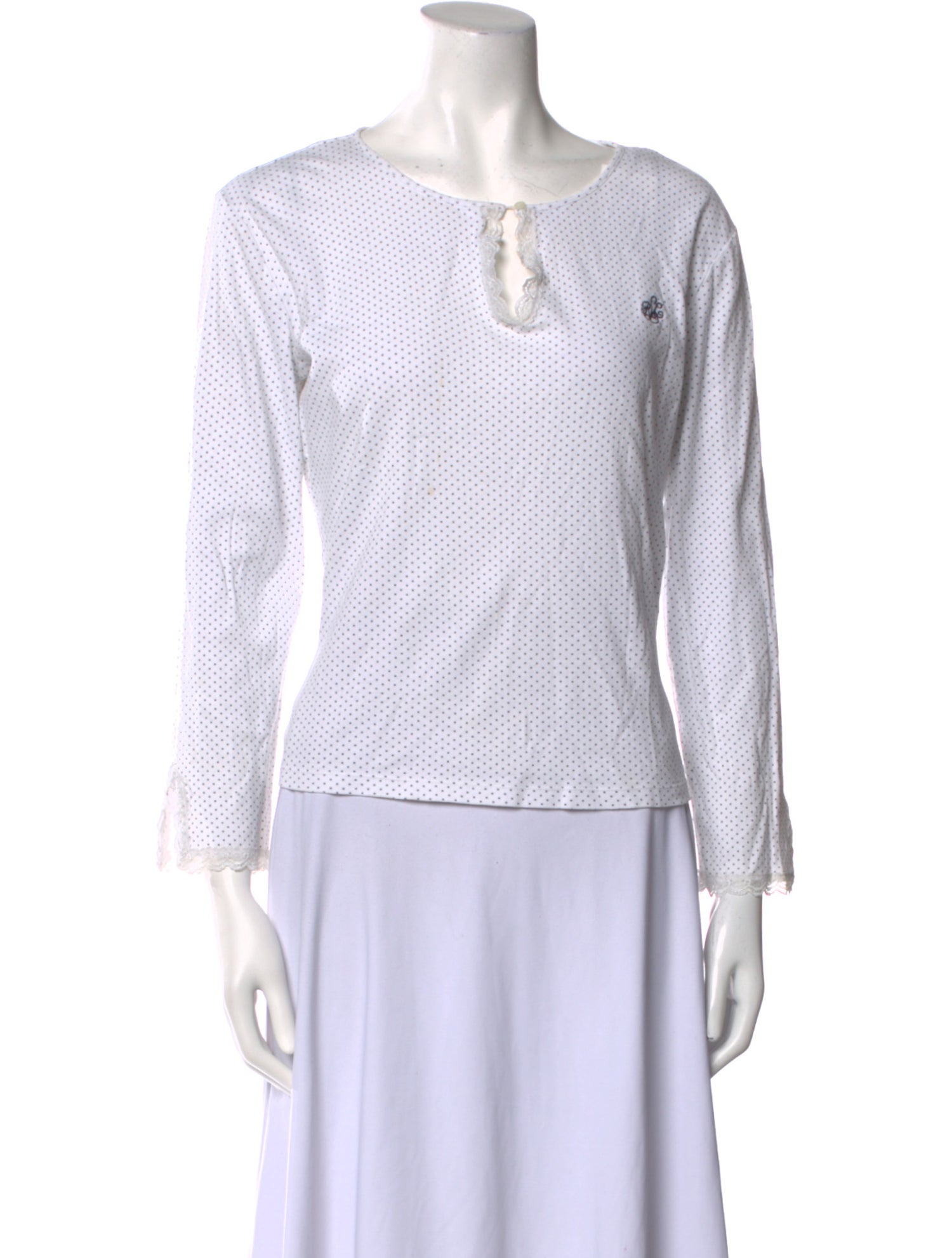 Lauren Ralph Lauren Bateau Neckline Three-Quarter Sleeve Top