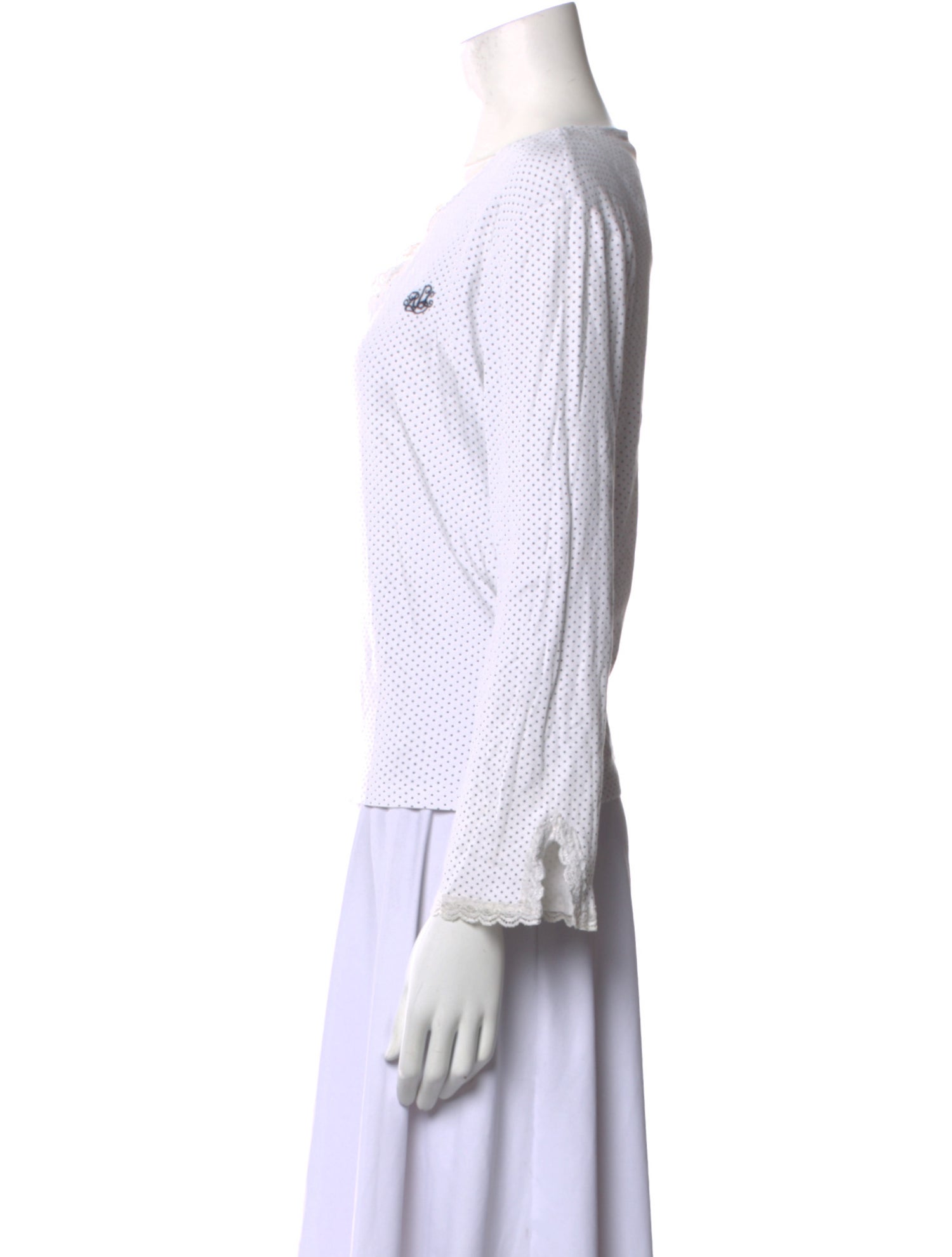 Lauren Ralph Lauren Bateau Neckline Three-Quarter Sleeve Top