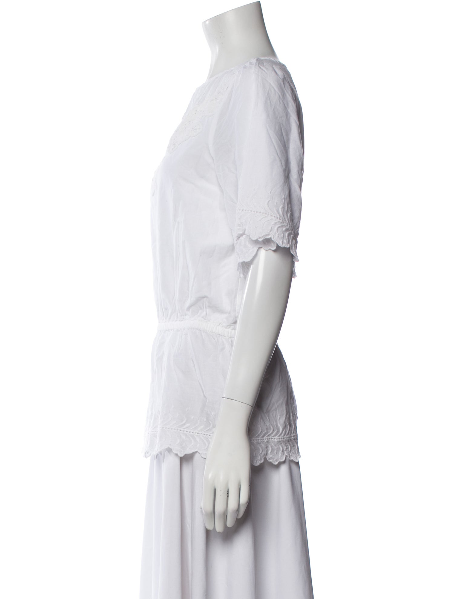 Lauren Ralph Lauren Bateau Neckline Short Sleeve Blouse w/ Tags
