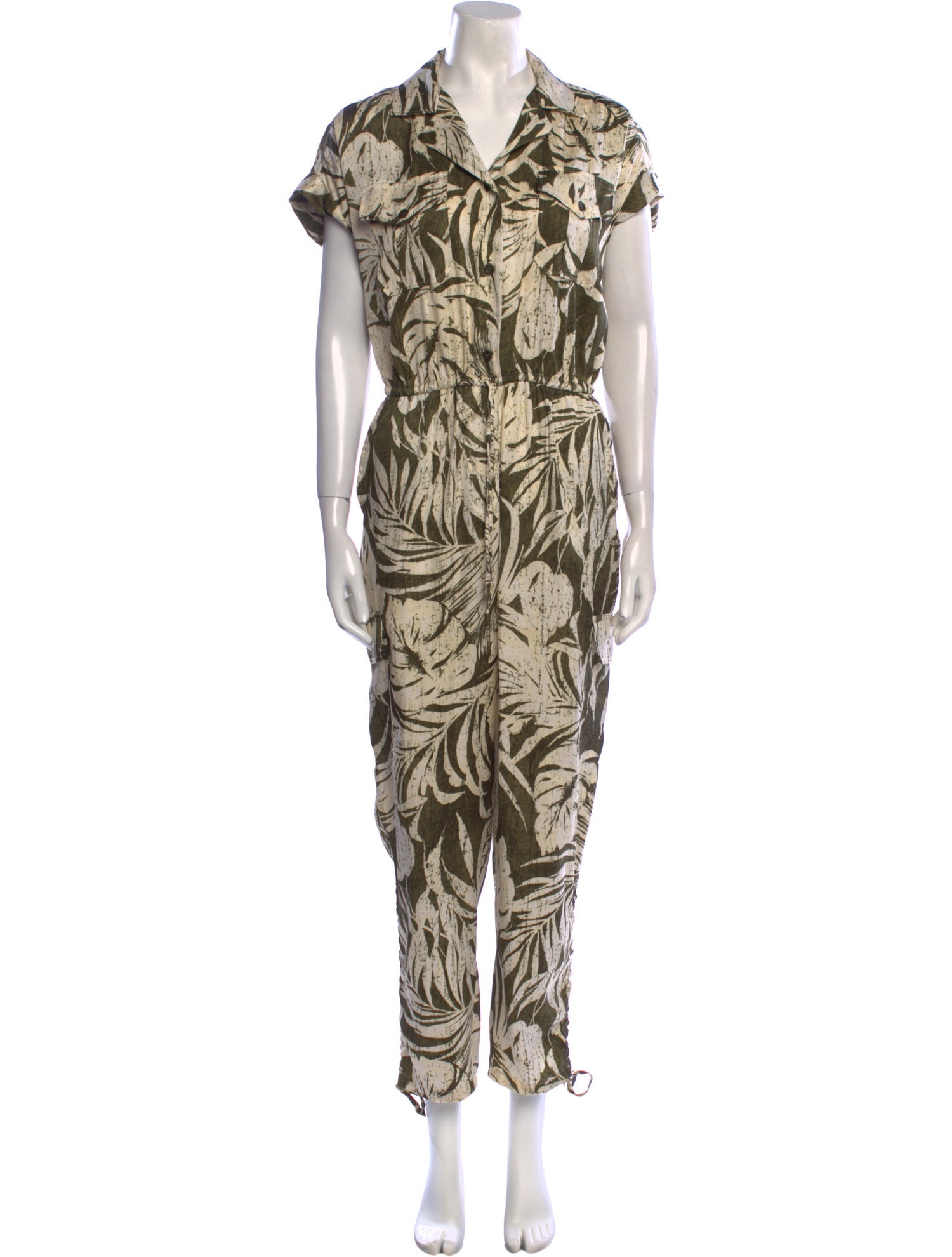 Lauren Ralph Lauren Printed V-Neck Jumpsuit