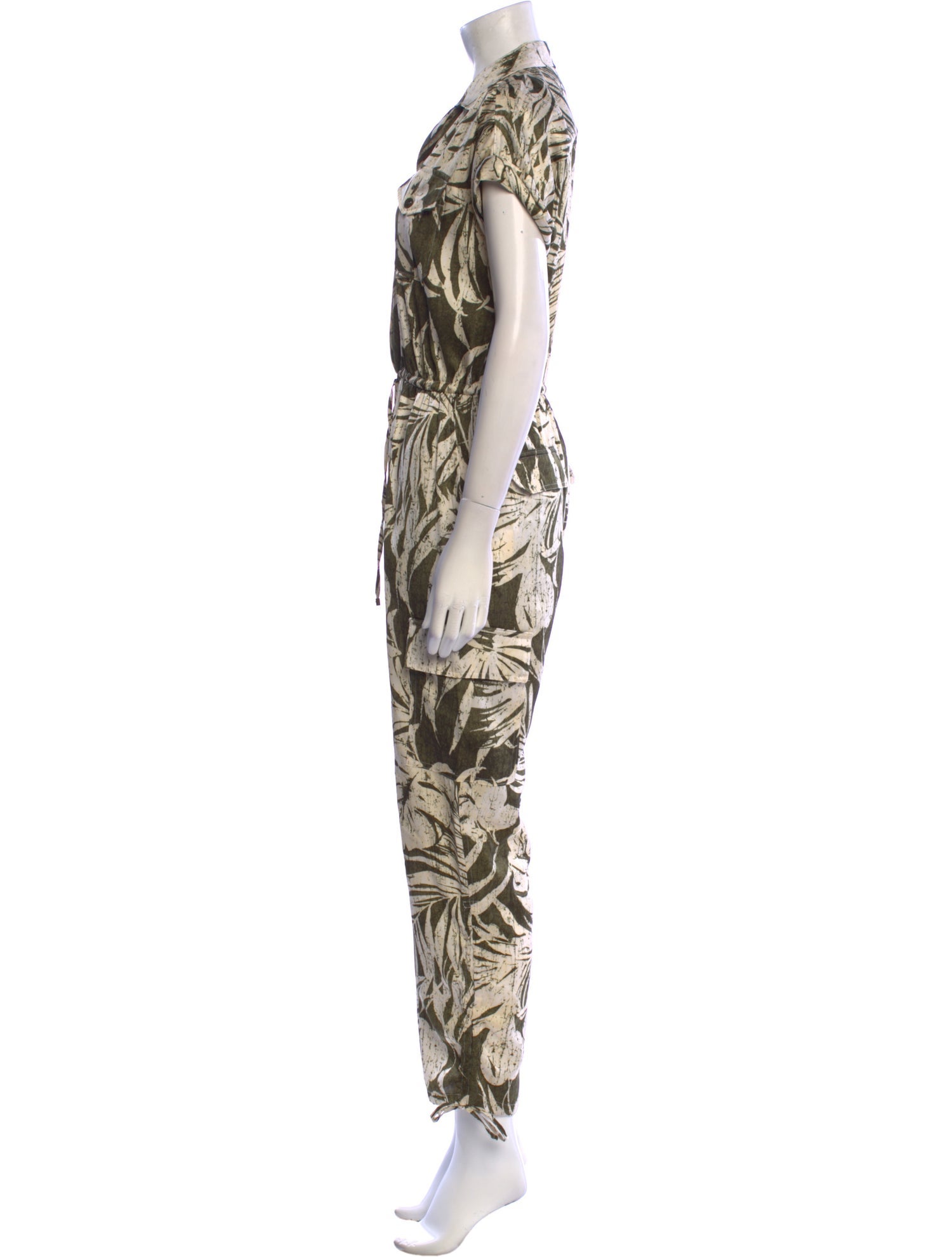 Lauren Ralph Lauren Printed V-Neck Jumpsuit