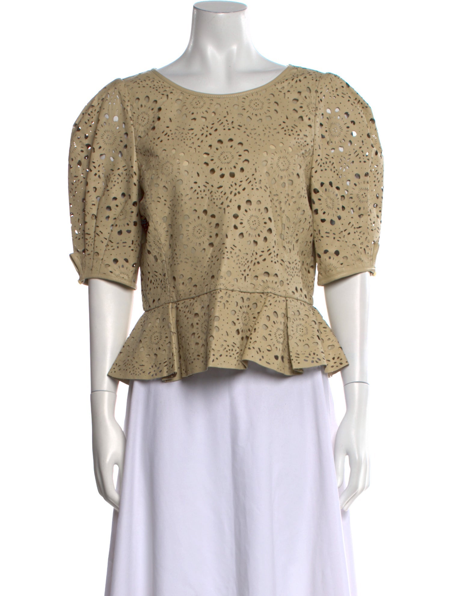 Lauren Ralph Lauren Bateau Neckline Short Sleeve Crop Top w/ Tags