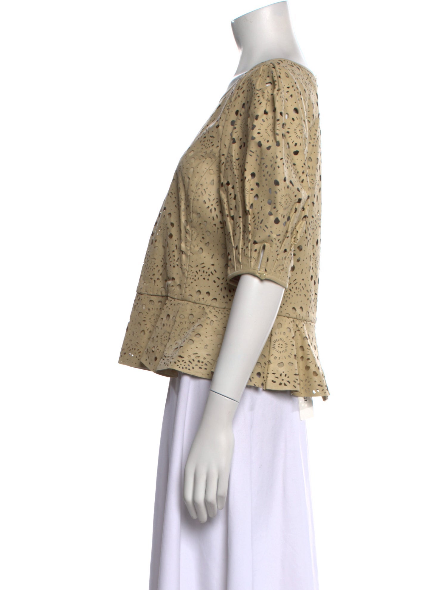 Lauren Ralph Lauren Bateau Neckline Short Sleeve Crop Top w/ Tags