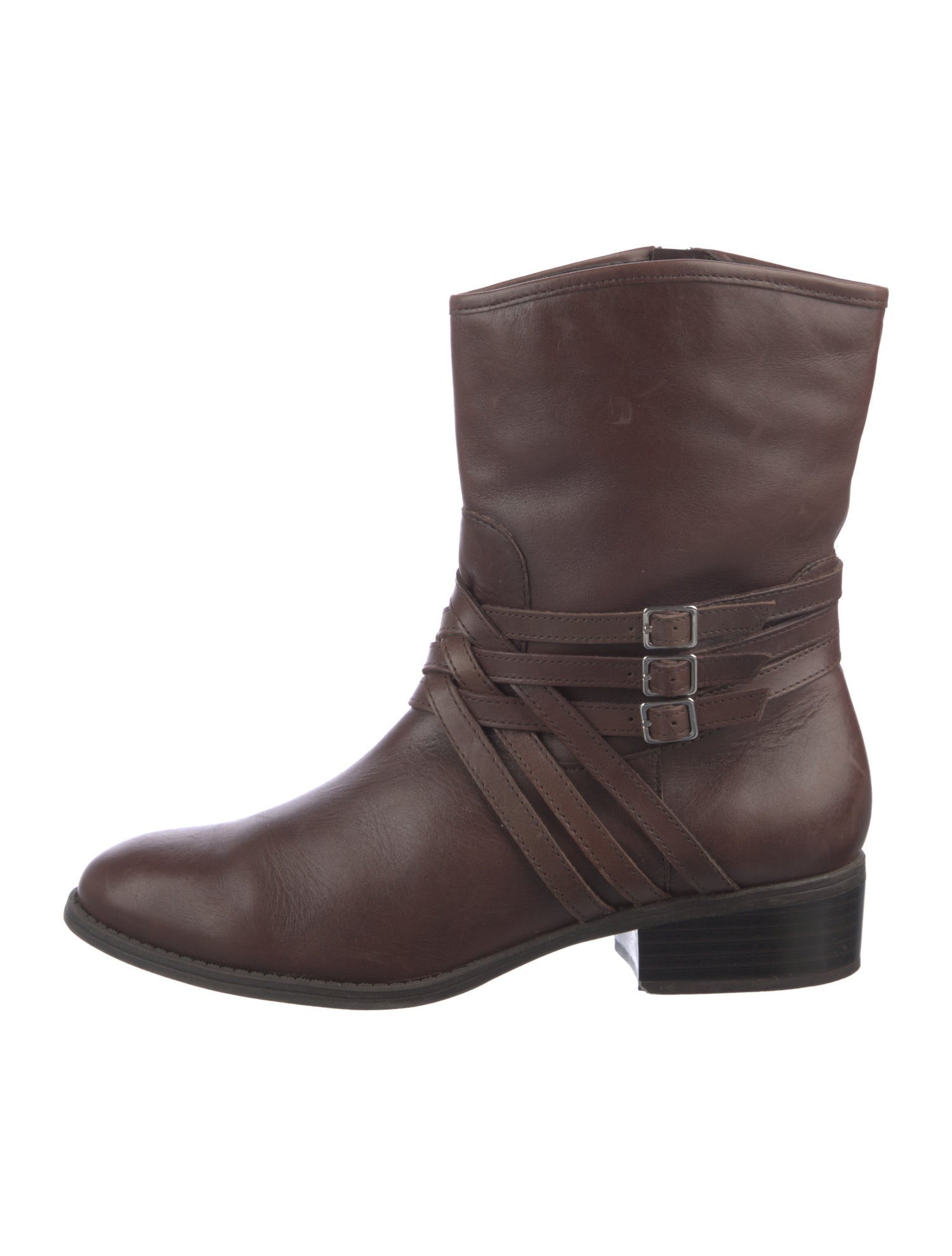 Lauren Ralph Lauren Leather Moto Boots
