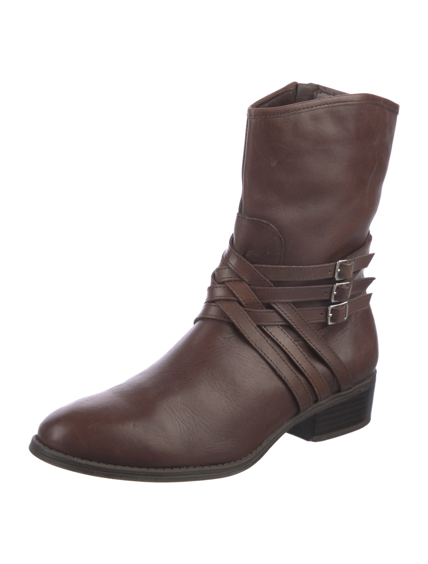 Lauren Ralph Lauren Leather Moto Boots