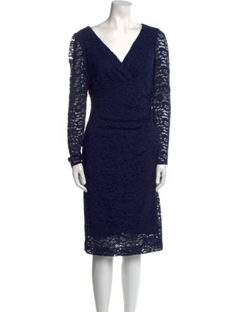Lauren Ralph Lauren Lace Pattern Knee-Length Dress